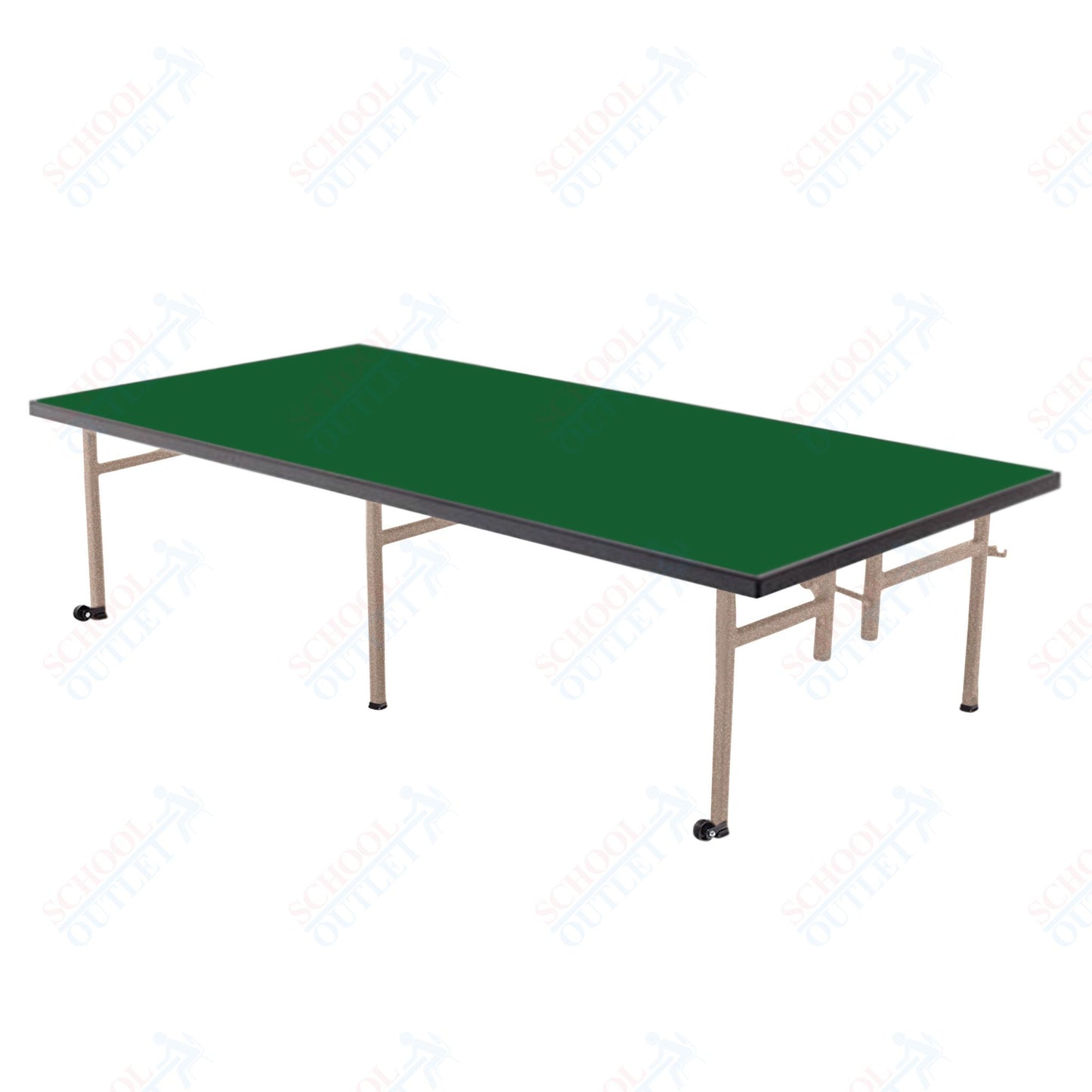 AmTab Fixed Height Stage - Carpet Top - 48"W x 48"L x 16"H (AmTab AMT - ST4416C) - SchoolOutlet