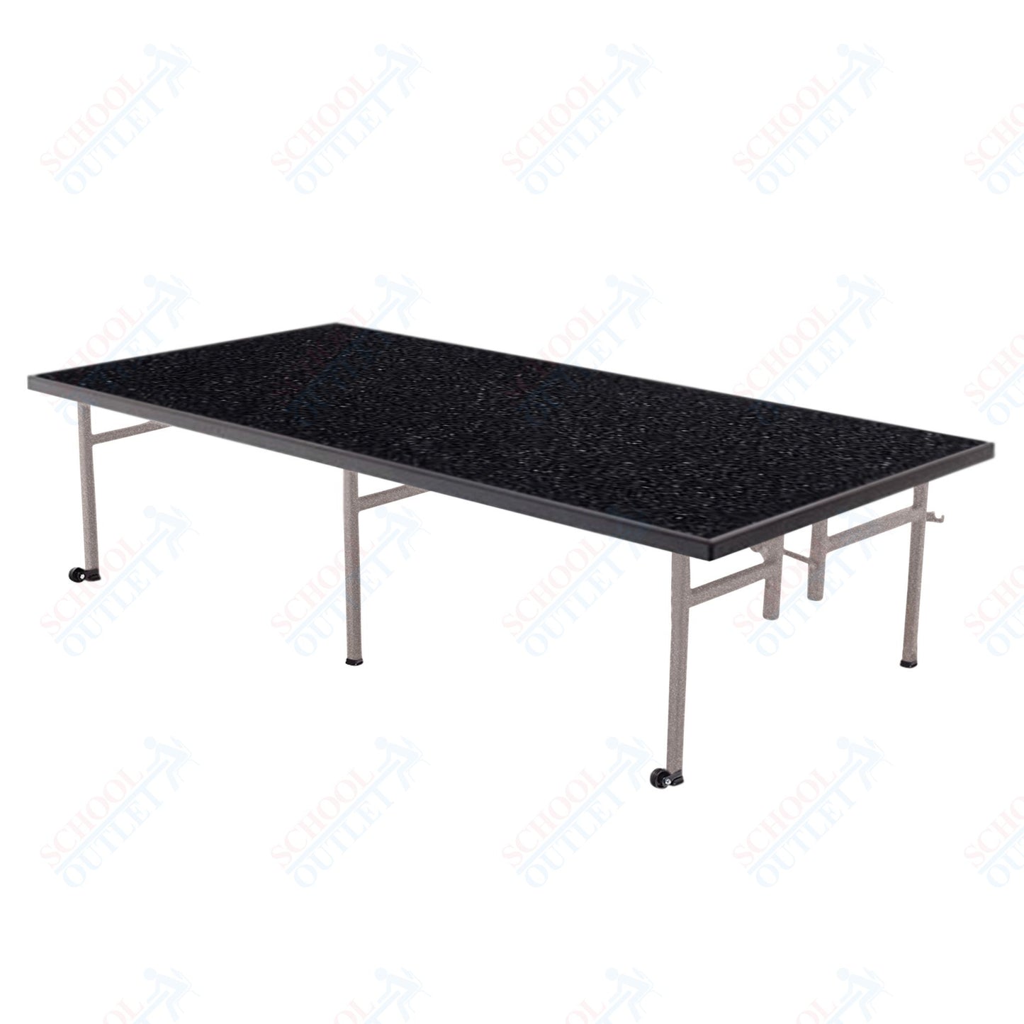 AmTab Fixed Height Stage - Carpet Top - 48"W x 72"L x 16"H  (AmTab AMT-ST4616C)