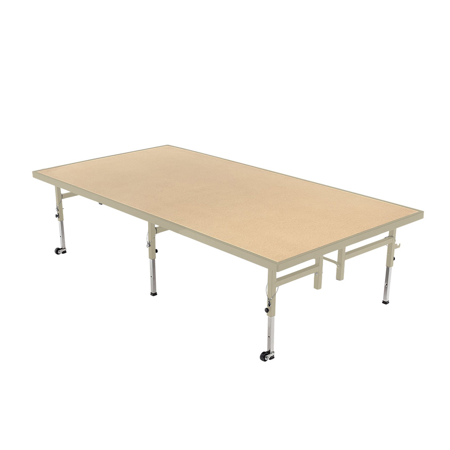 AmTab Adjustable Height Stage - Hardboard Top - 36"W x 48"L x Adjustable 24" to 32"H  (AmTab AMT-STA3424H)