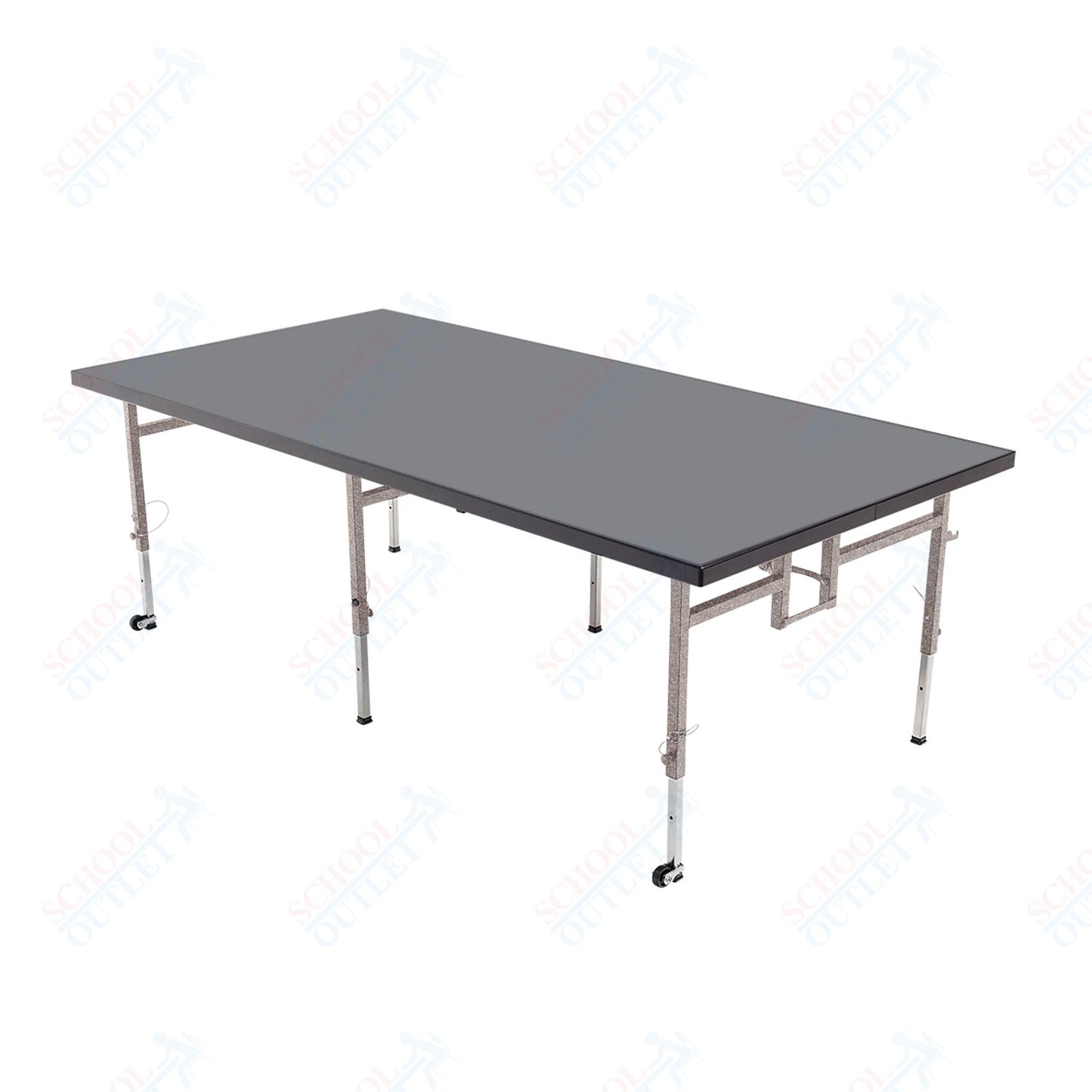 AmTab Adjustable Height Stage - Polypropylene Top - 36"W x 48"L x Adjustable 24" to 32"H  (AmTab AMT-STA3424P)