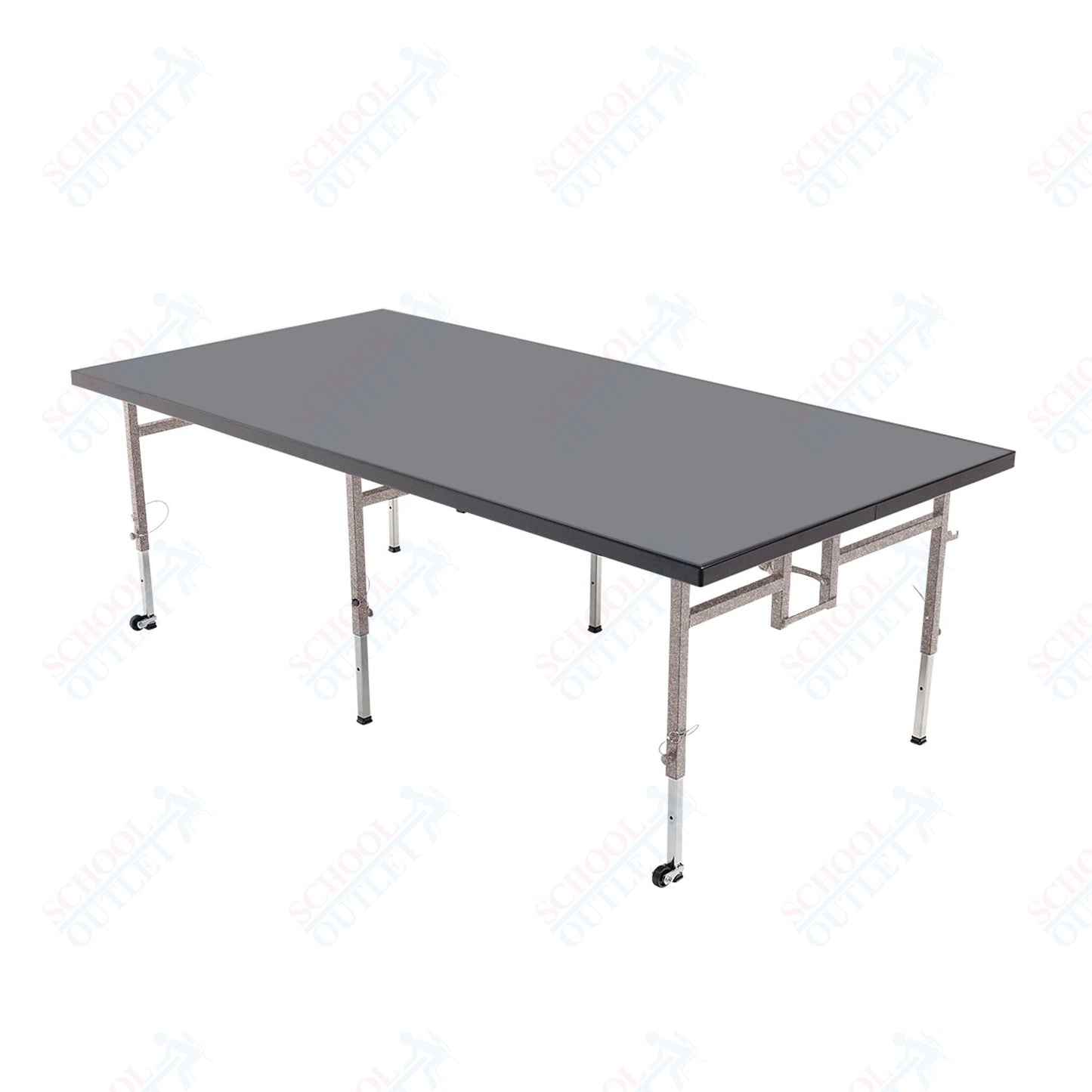 AmTab Adjustable Height Stage - Polypropylene Top - 48"W x 48"L x Adjustable 16" to 24"H  (AmTab AMT-STA4416P)