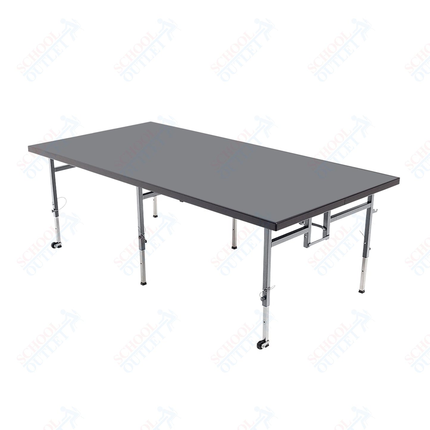 AmTab Adjustable Height Stage - Polypropylene Top - 48"W x 72"L x Adjustable 16" to 24"H  (AmTab AMT-STA4616P)