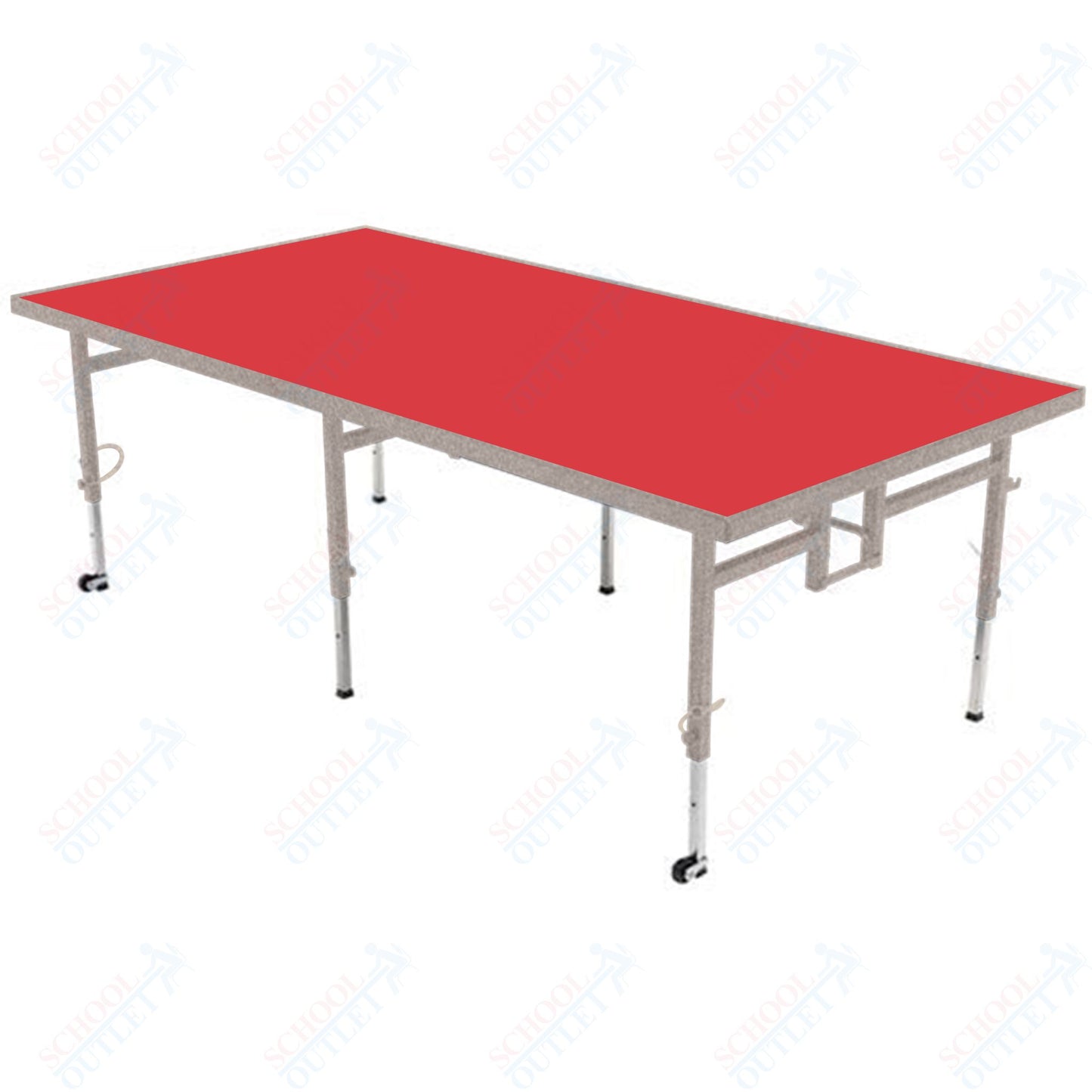 AmTab Adjustable Height Stage - Carpet Top - 48"W x 96"L x Adjustable 32" to 40"H (AmTab AMT - STA4832C) - SchoolOutlet