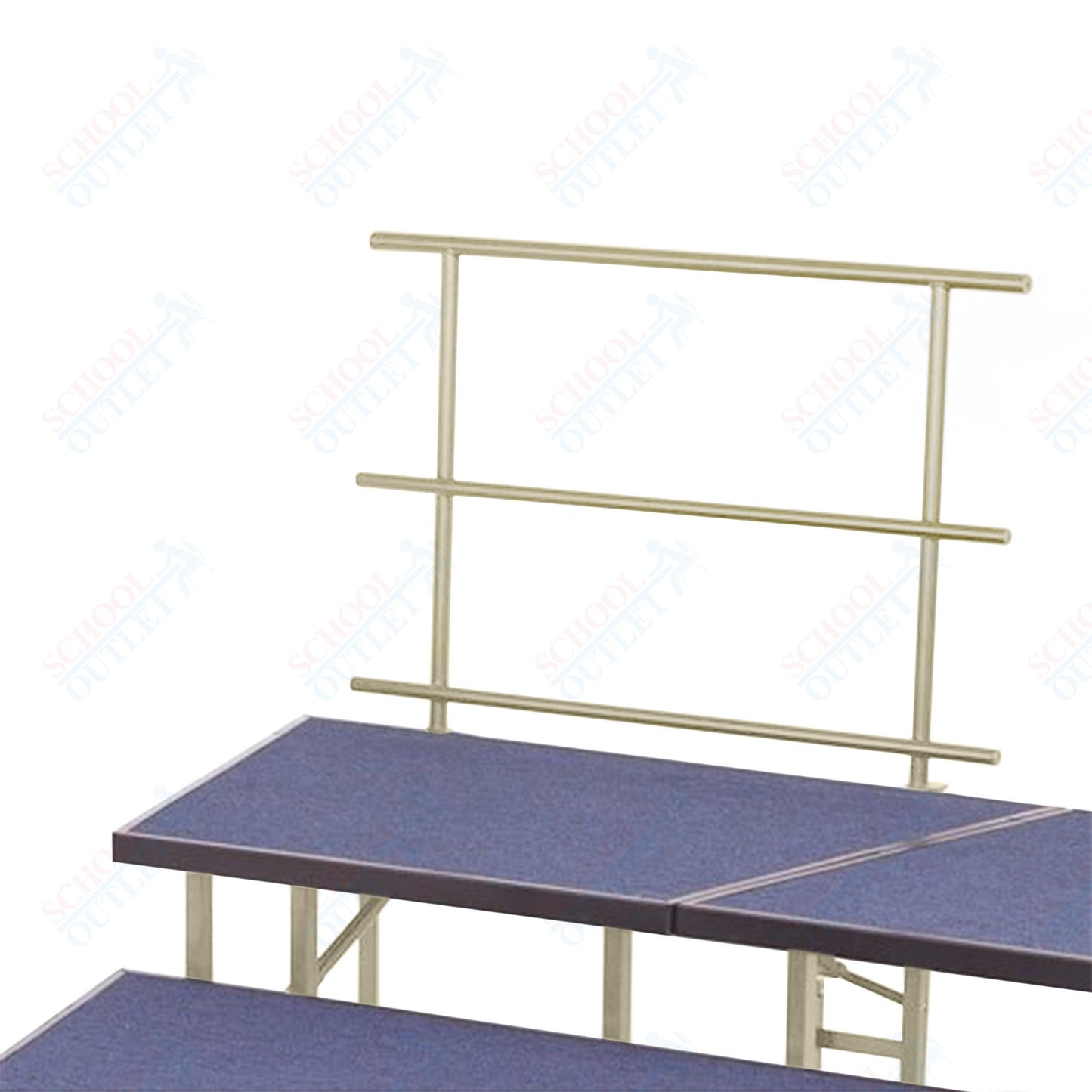 AmTab Stage and Riser Guard Rail - Chair Stop - 25"W x 31" H  (AmTab AMT-STGR25)