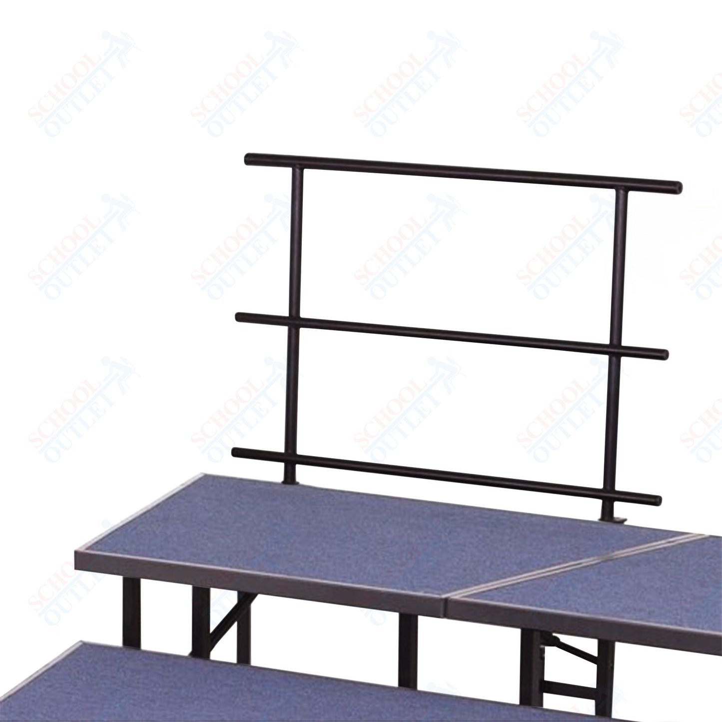 AmTab Stage and Riser Guard Rail - Chair Stop - 25"W x 31" H  (AmTab AMT-STGR25)