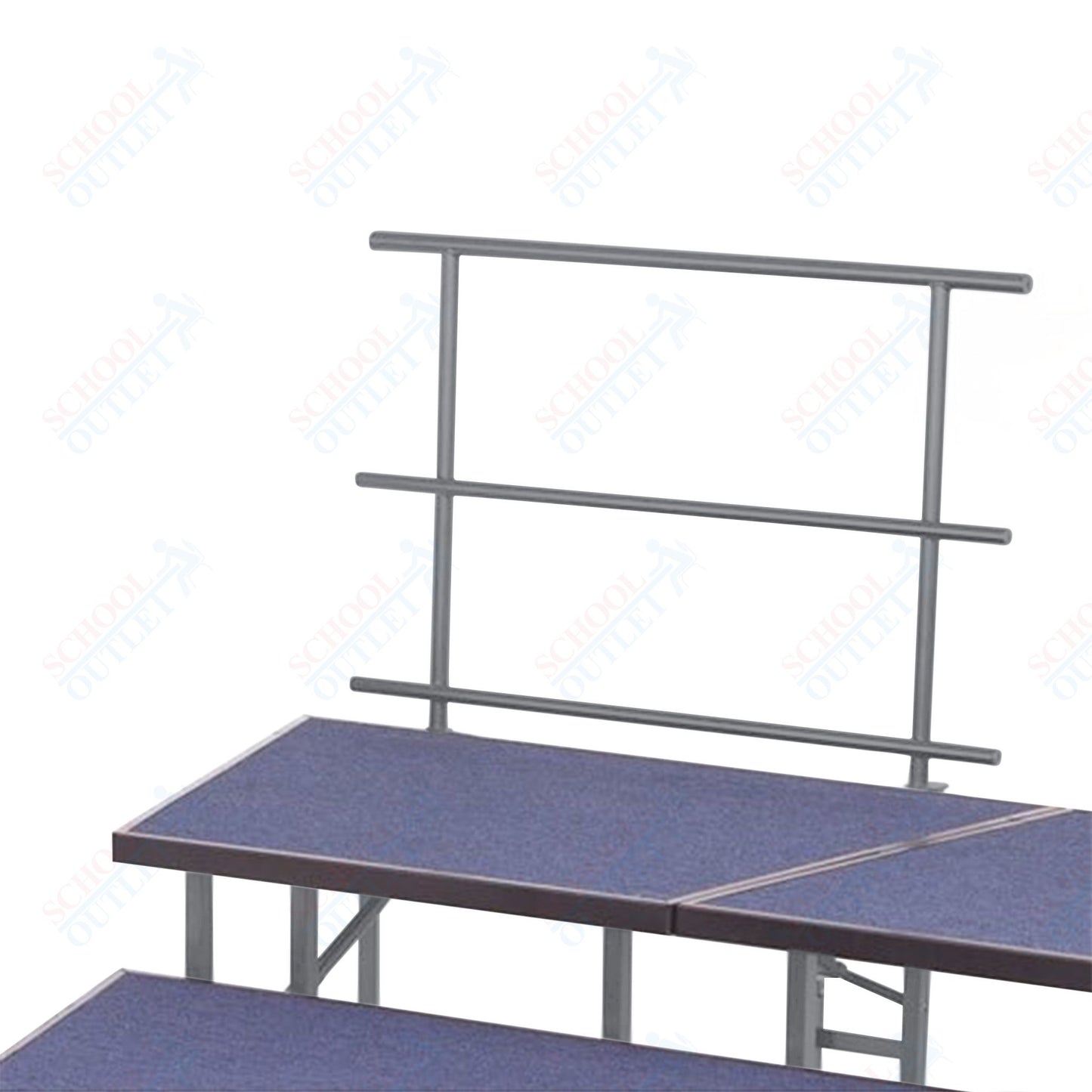 AmTab Stage and Riser Guard Rail - Chair Stop - 25"W x 31" H  (AmTab AMT-STGR25)