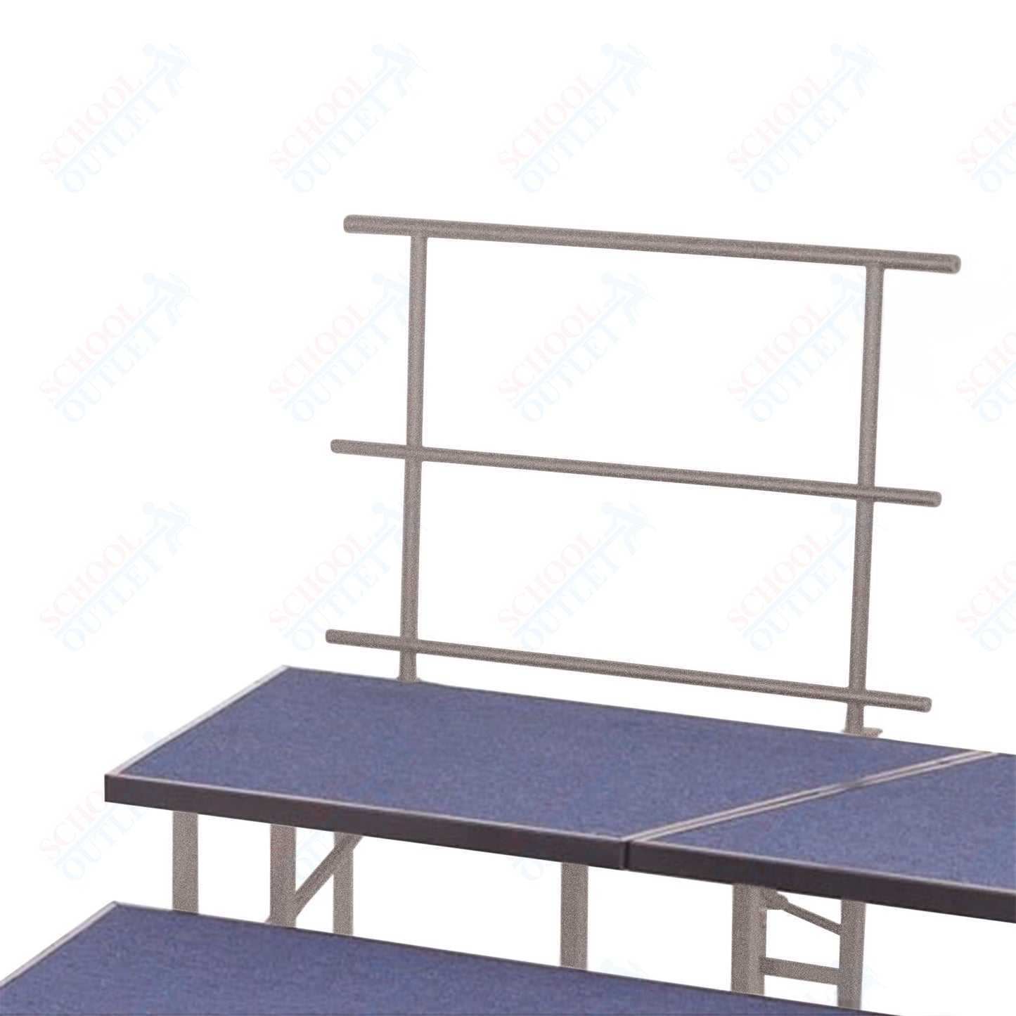 AmTab Stage and Riser Guard Rail - Chair Stop - 25"W x 31" H  (AmTab AMT-STGR25)