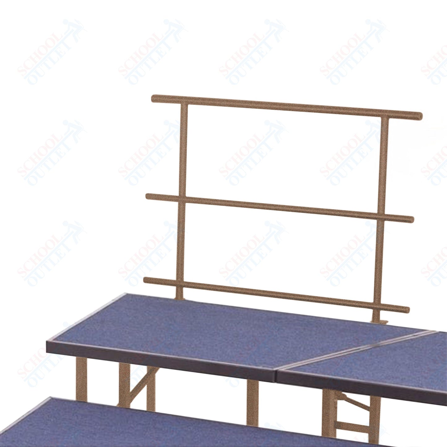 AmTab Stage and Riser Guard Rail - Chair Stop - 46"W x 31"H  (AmTab AMT-STGR48)