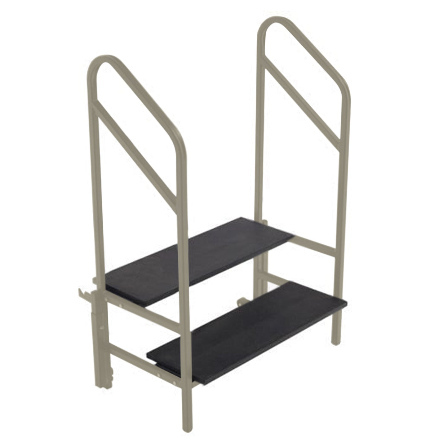 AmTab Two Steps with Handrails (8"H + 16"H Steps) - 36"W x 30"L x 55"H  (AmTab AMT-STP2)