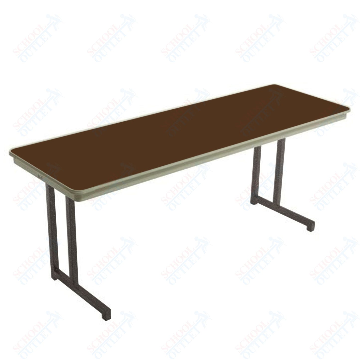 AmTab Dynalite Featherweight Heavy - Duty ABS Plastic Training Table - Rectangle - 18"W x 60"L x 29"H (AmTab AMT - TT185DL) - SchoolOutlet
