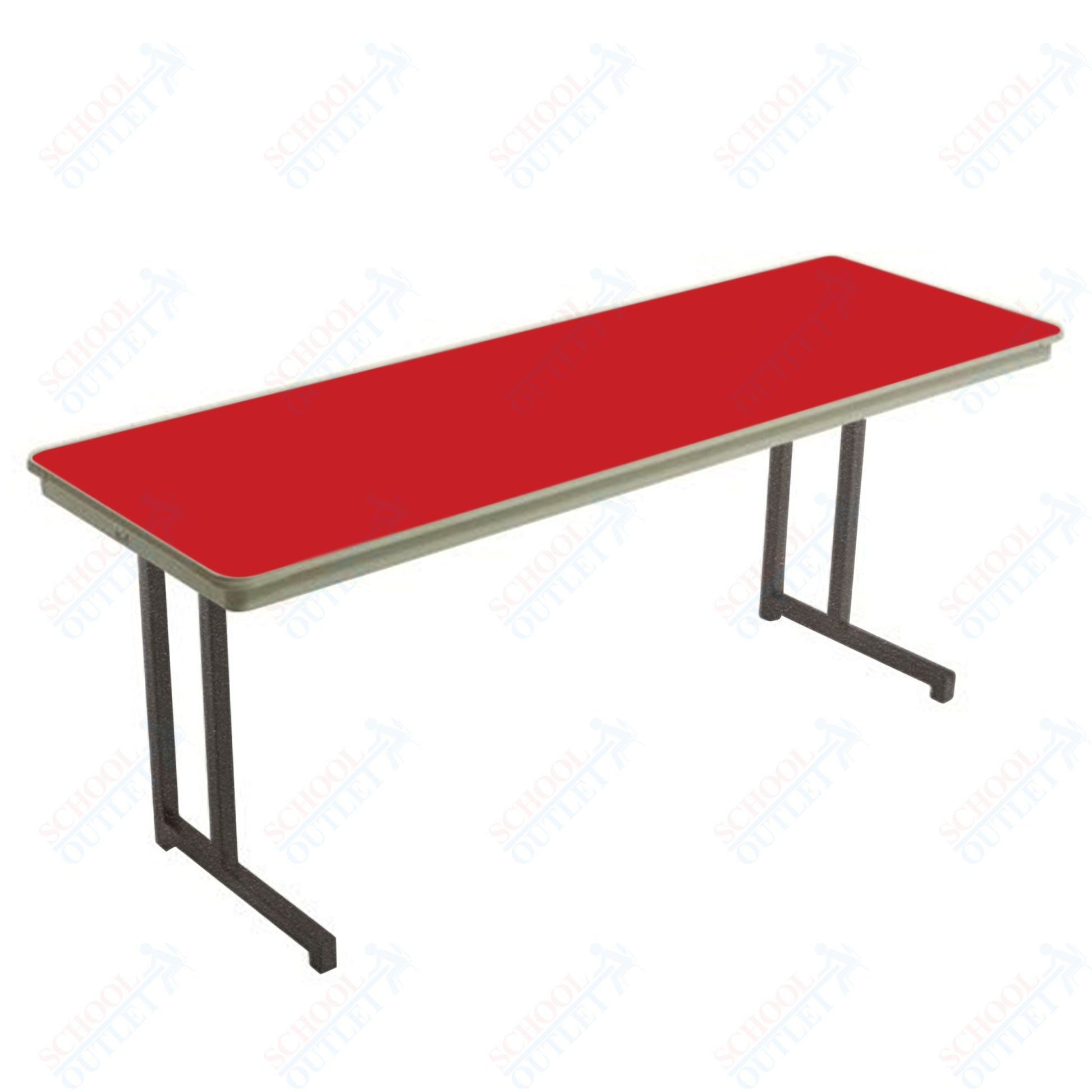 AmTab Dynalite Featherweight Heavy - Duty ABS Plastic Training Table - Rectangle - 18"W x 96"L x 29"H (AmTab AMT - TT188DL) - SchoolOutlet