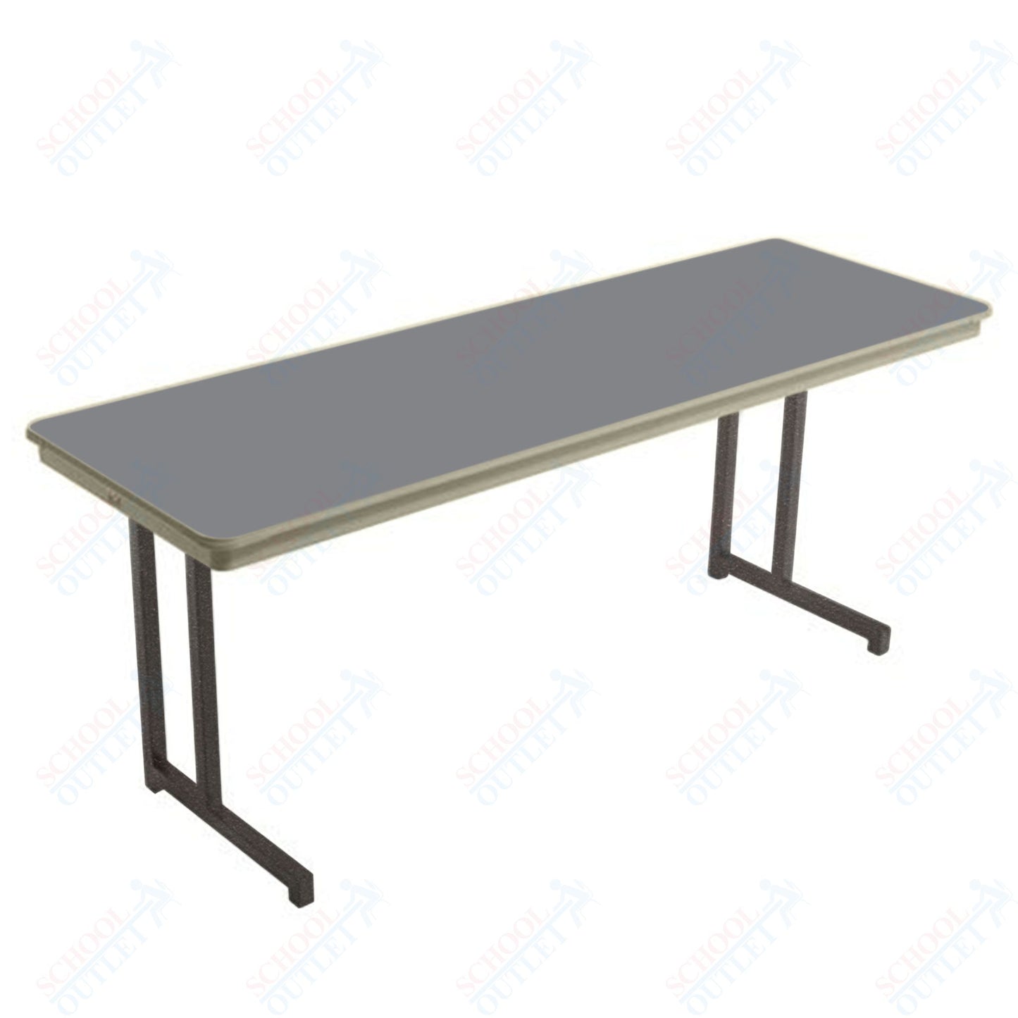 AmTab Dynalite Featherweight Heavy - Duty ABS Plastic Training Table - Rectangle - 24"W x 96"L x 29"H (AmTab AMT - TT248DL) - SchoolOutlet
