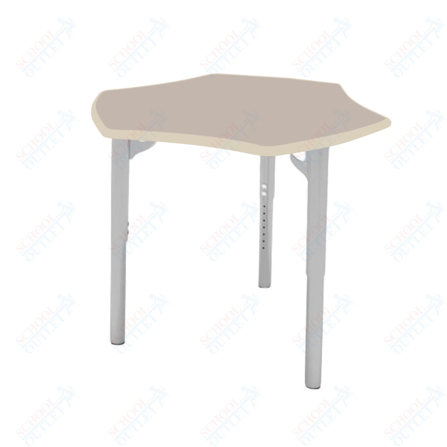 CEF ESTO Hyve Student Desk 28" x 32.5" High-Pressure Laminate Top with Colored T-Molding and Adjustable Height Legs