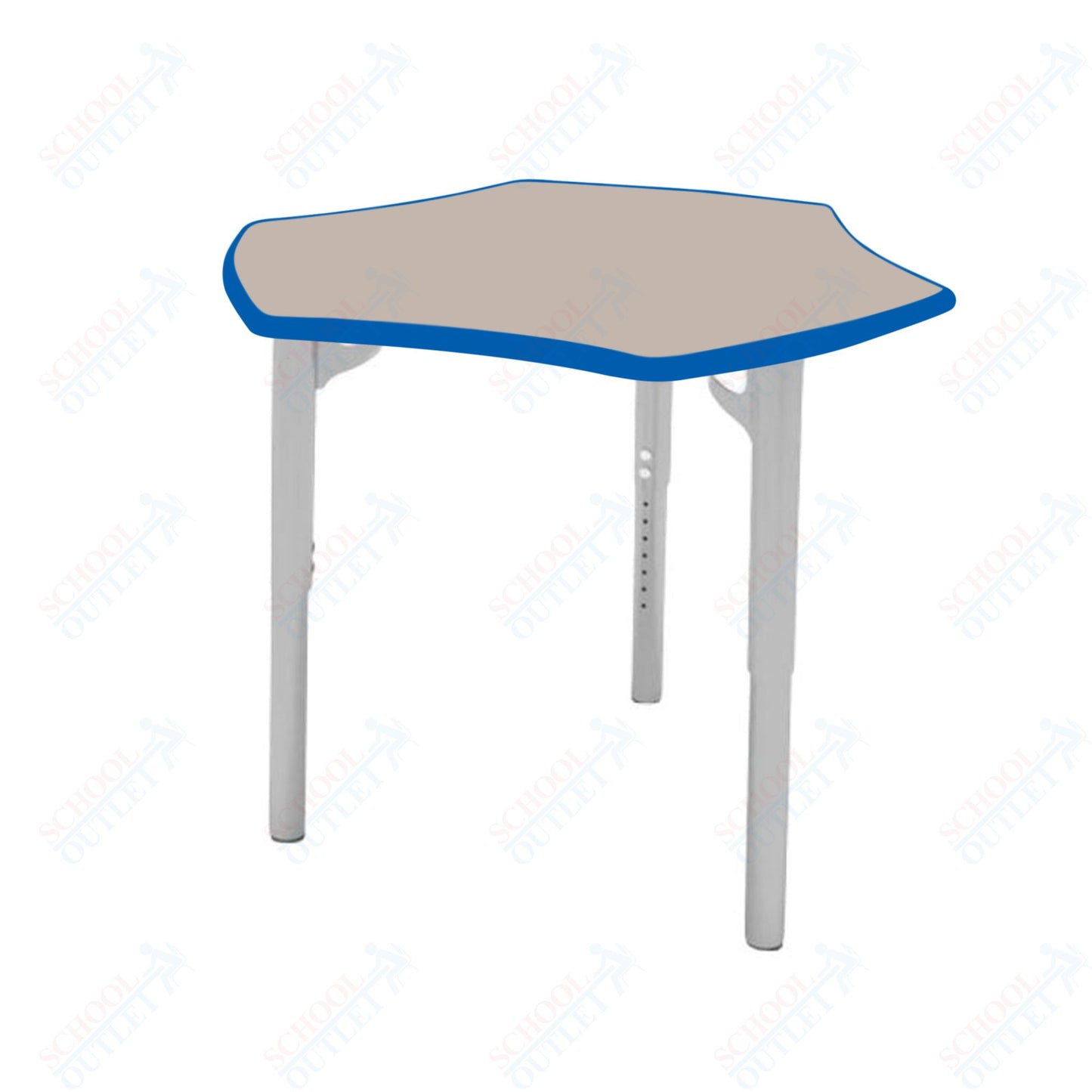 CEF ESTO Hyve Student Desk 28" x 32.5" High-Pressure Laminate Top with Colored T-Molding and Adjustable Height Legs