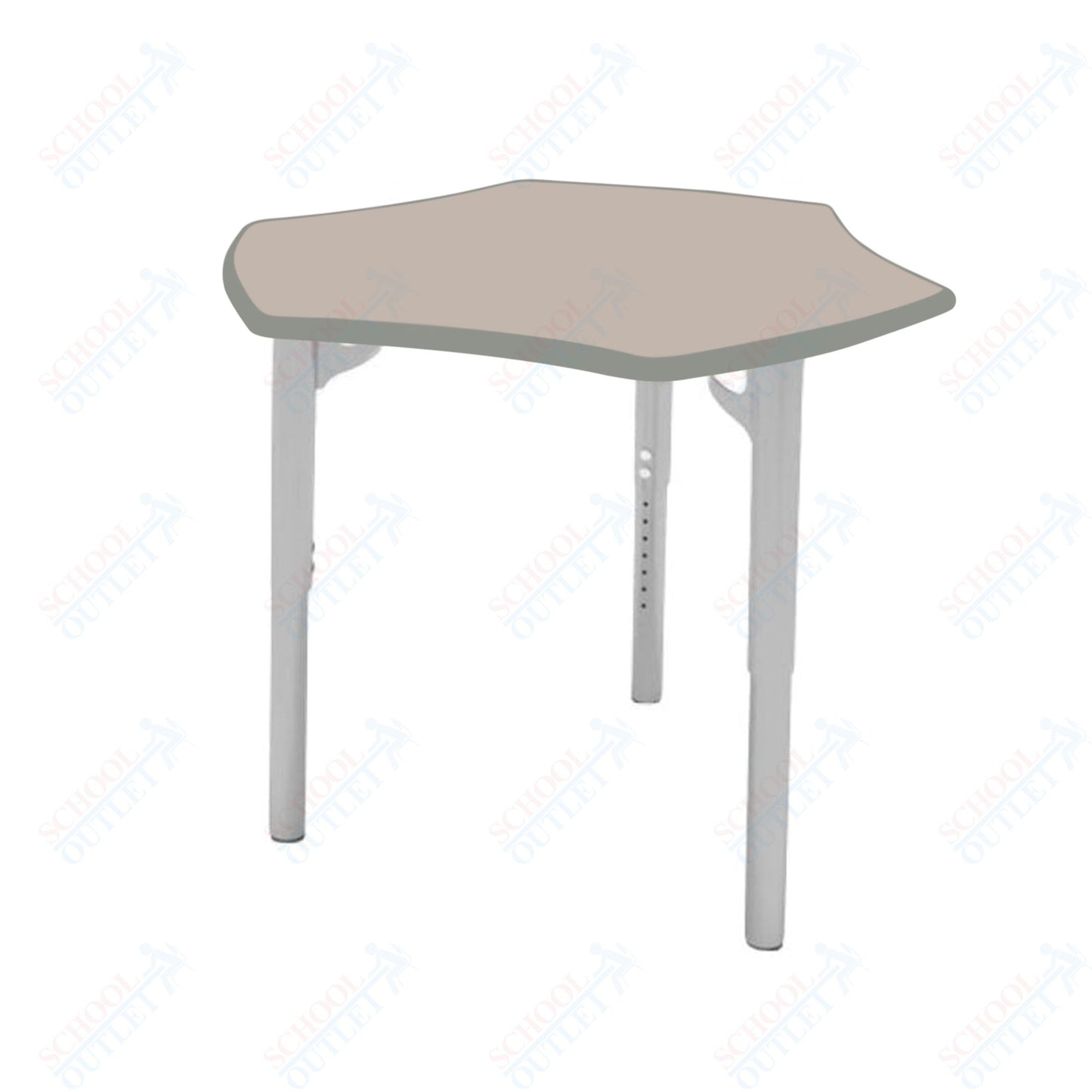 CEF ESTO Hyve Student Desk 28" x 32.5" High-Pressure Laminate Top with Colored T-Molding and Adjustable Height Legs