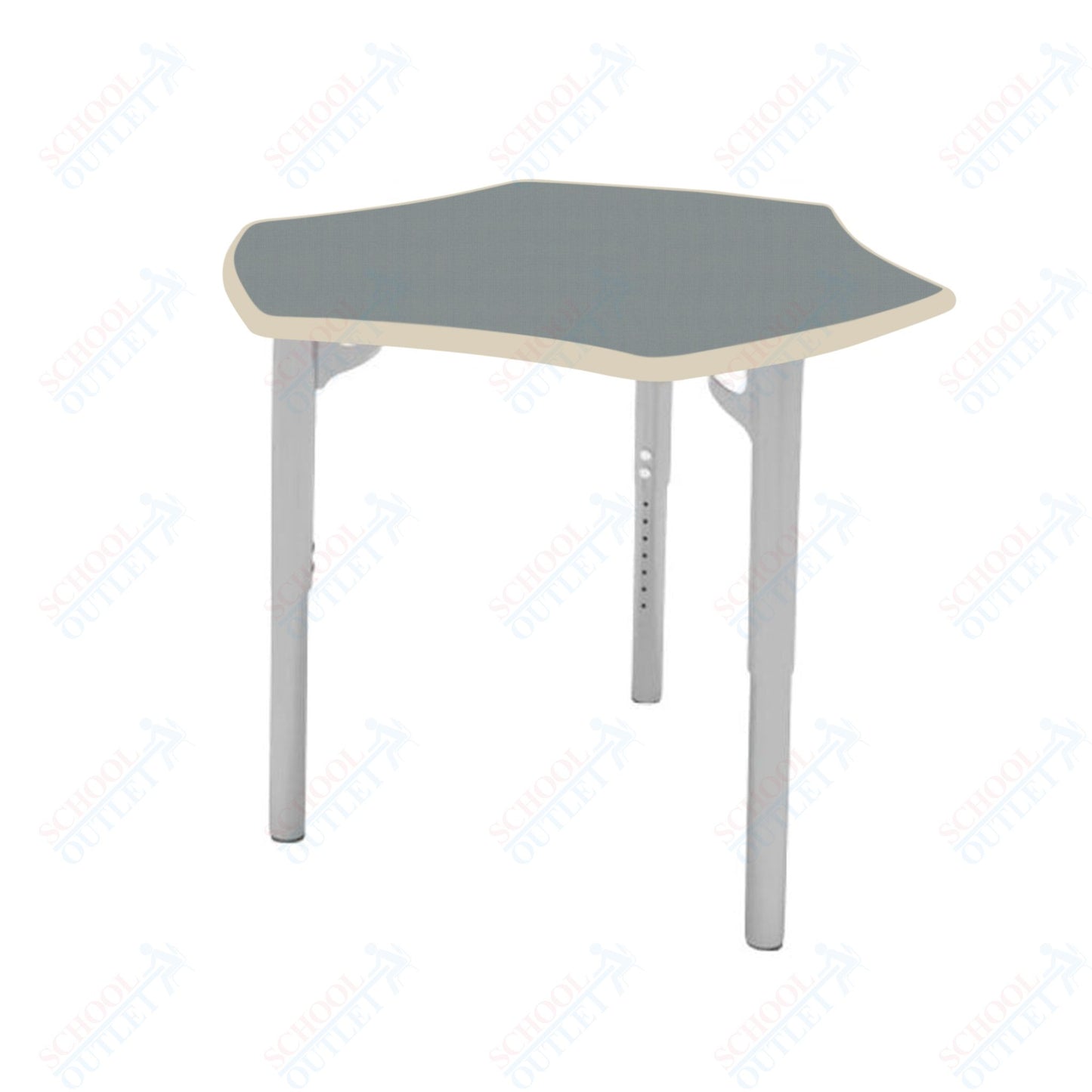 CEF ESTO Hyve Student Desk 28" x 32.5" High-Pressure Laminate Top with Colored T-Molding and Adjustable Height Legs