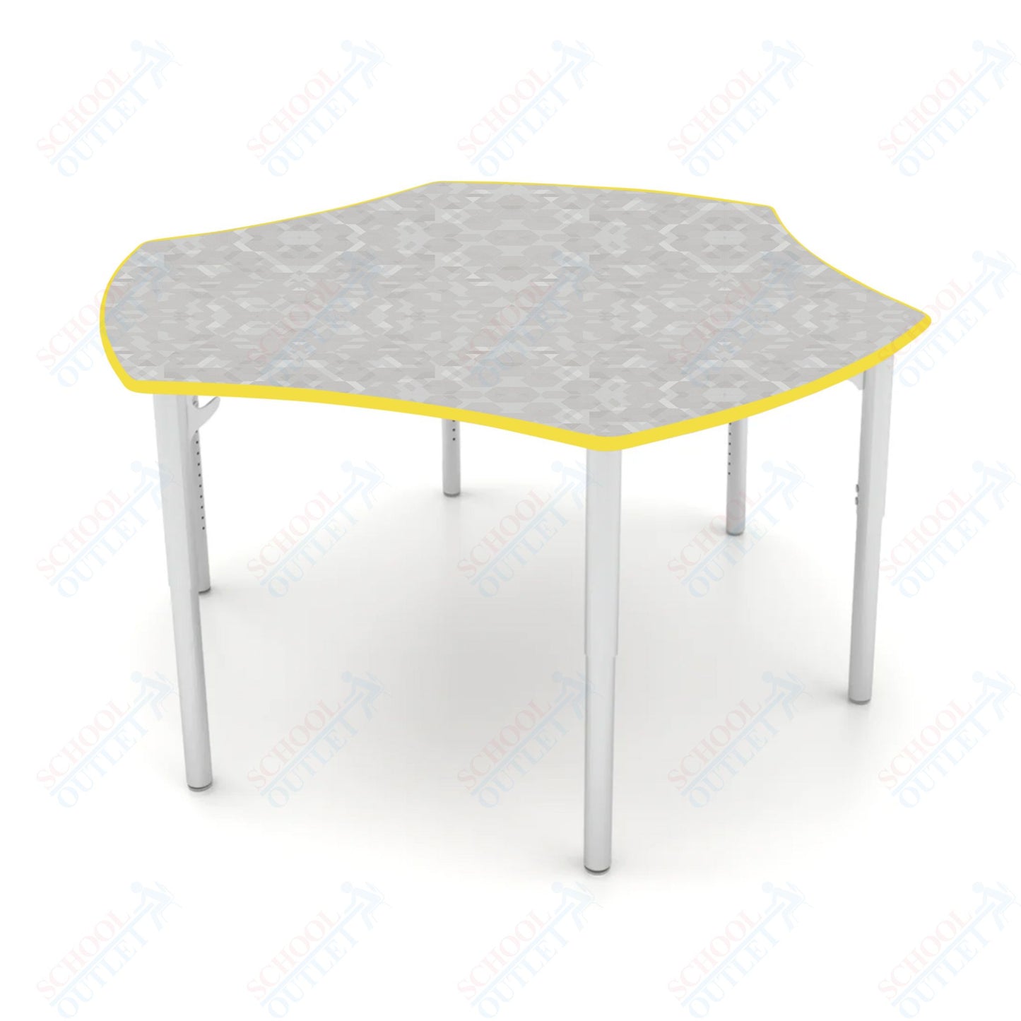 CEF ESTO Table 50" x 30" HPL on Particle Board w/ T-Molding Top and Adjustable Height Legs