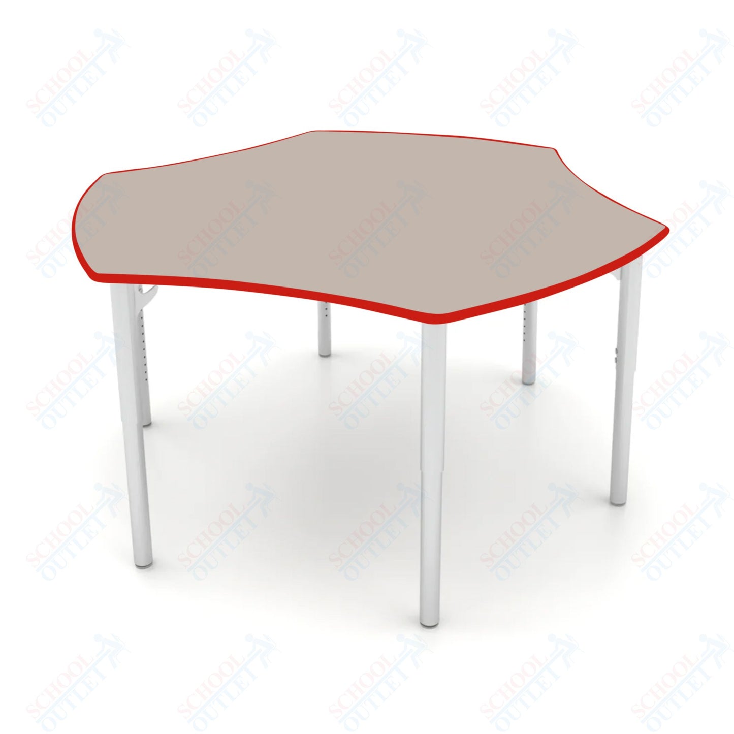 CEF ESTO Table 50" x 30" HPL on Particle Board w/ T-Molding Top and Adjustable Height Legs