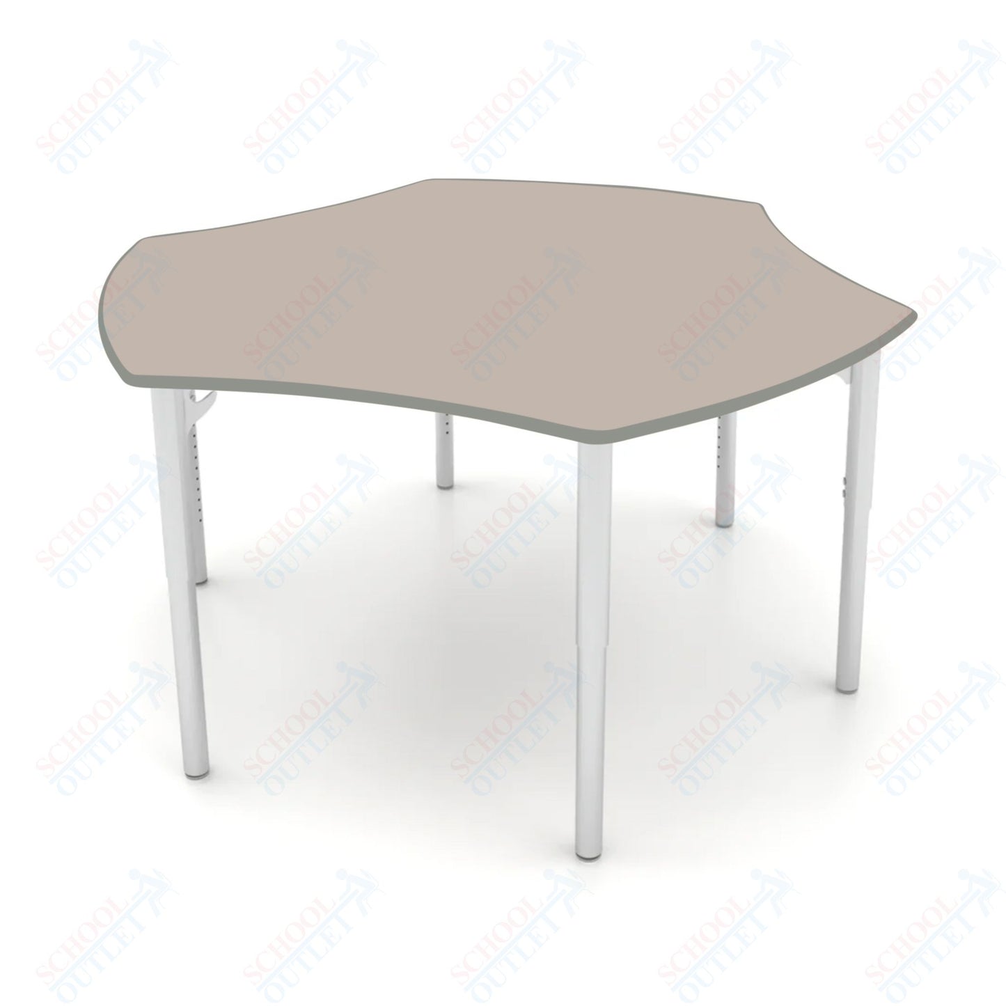 CEF ESTO Table 50" x 30" HPL on Particle Board w/ T-Molding Top and Adjustable Height Legs