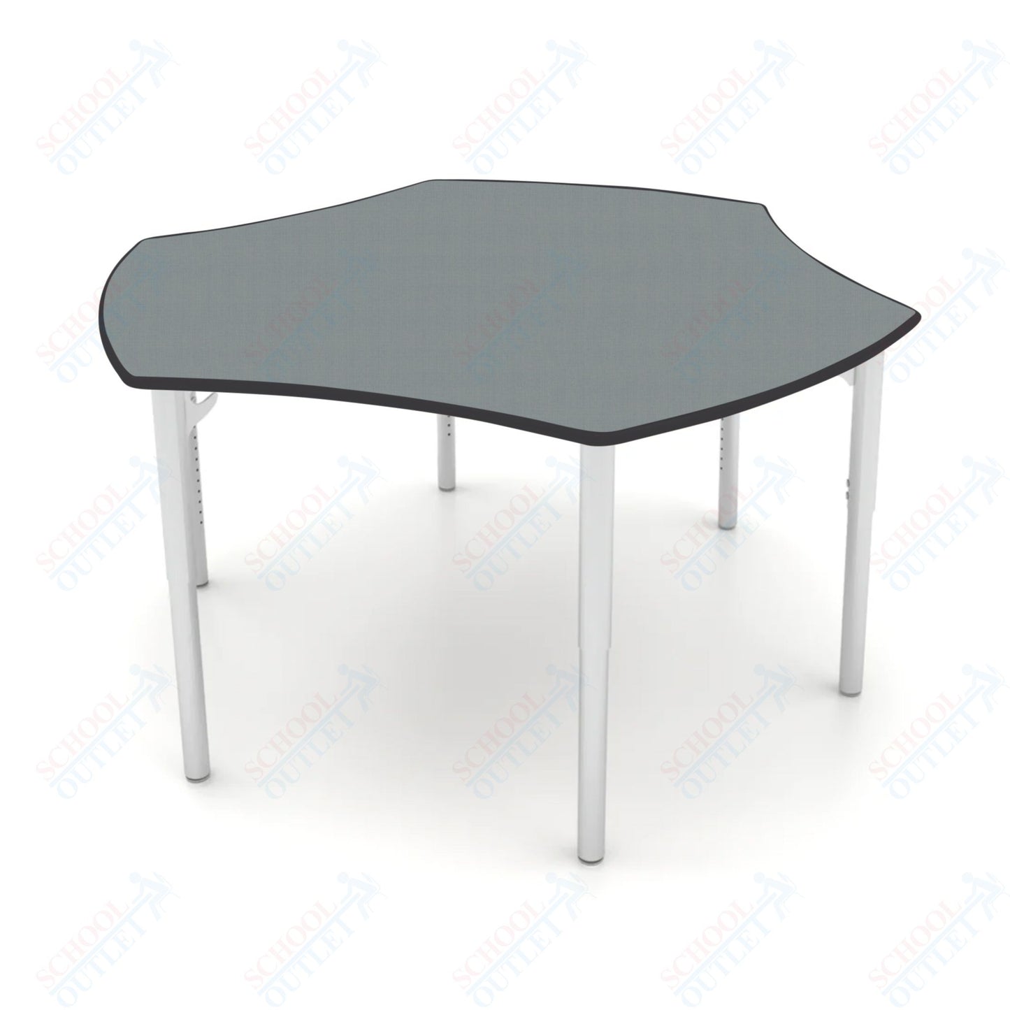 CEF ESTO Table 50" x 30" HPL on Particle Board w/ T-Molding Top and Adjustable Height Legs