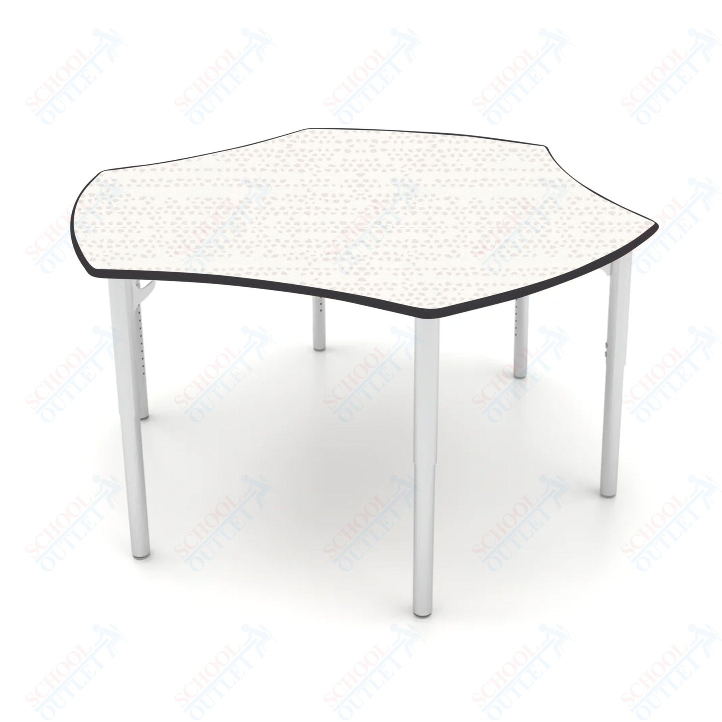 CEF ESTO Table 50" x 30" HPL on Particle Board w/ T-Molding Top and Adjustable Height Legs