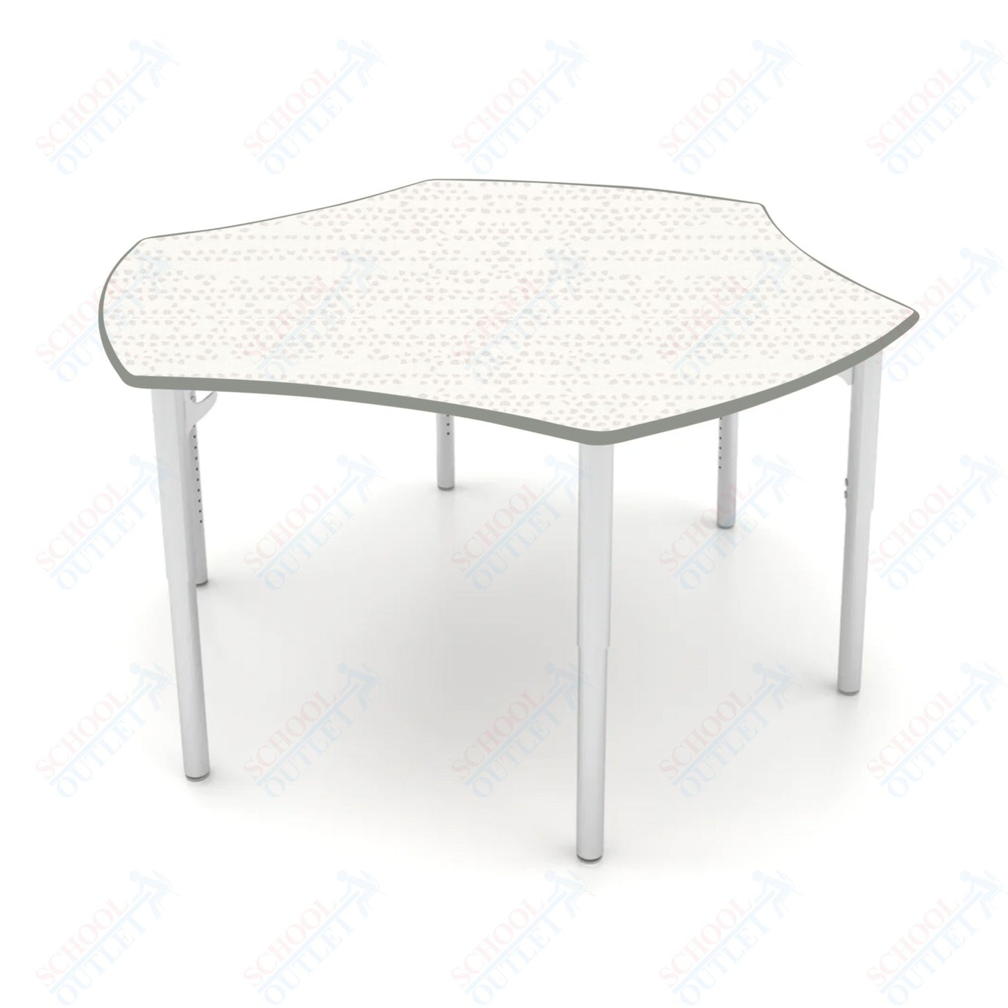 CEF ESTO Table 50" x 30" HPL on Particle Board w/ T-Molding Top and Adjustable Height Legs