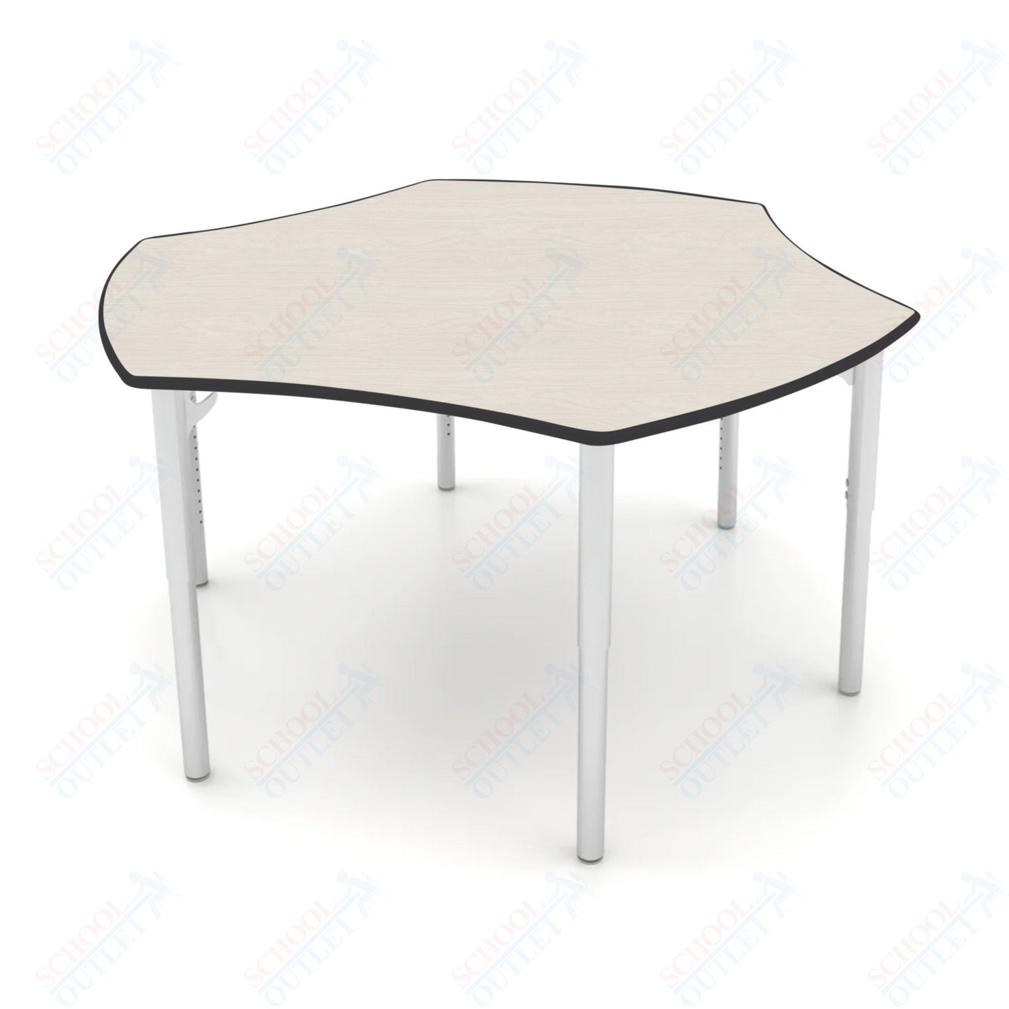 CEF ESTO Table 50" x 30" HPL on Particle Board w/ T-Molding Top and Adjustable Height Legs