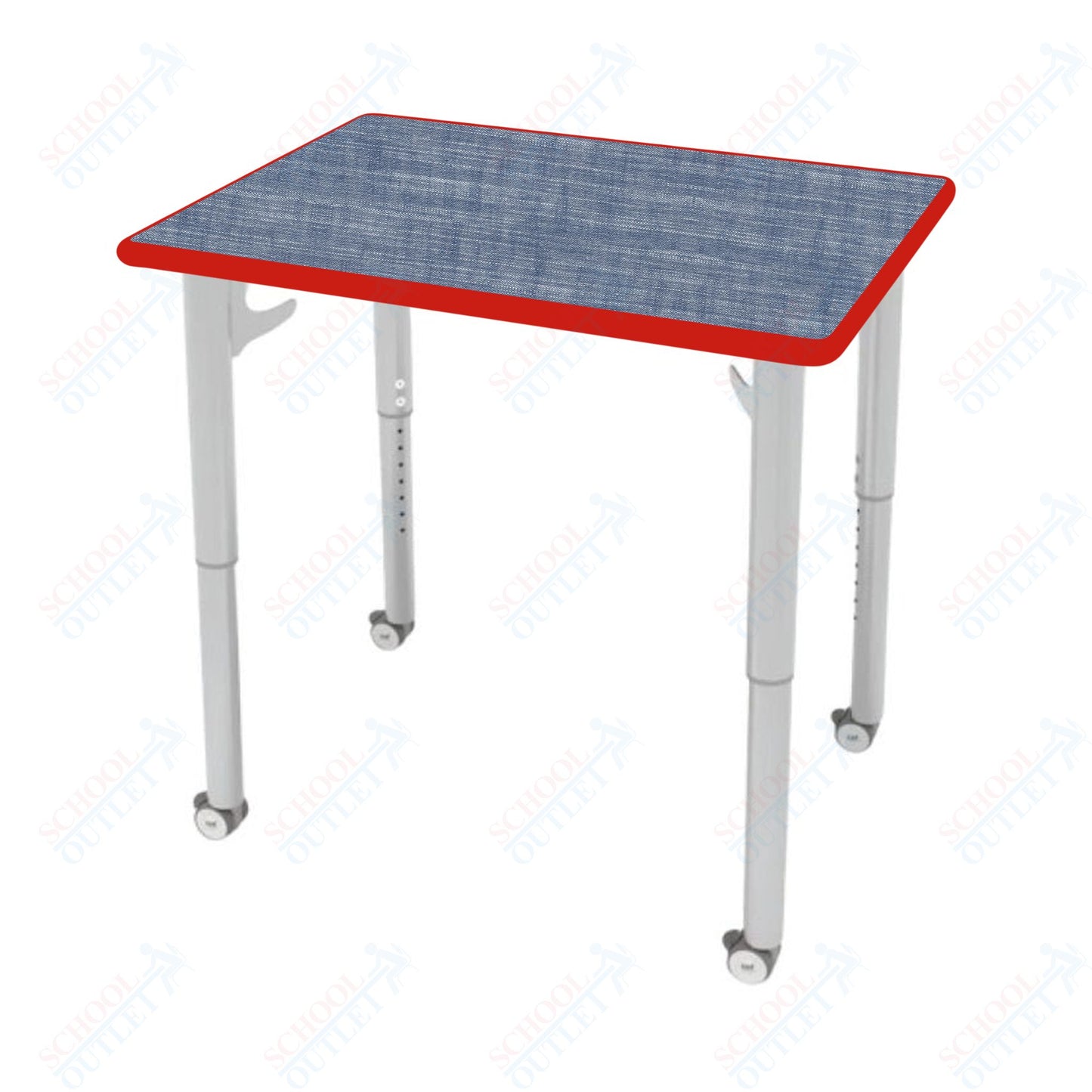 CEF ESTO Rectangle Student Desk 30" x 22" High-Pressure Laminate Top with Colored T-Molding and Adjustable Height Legs