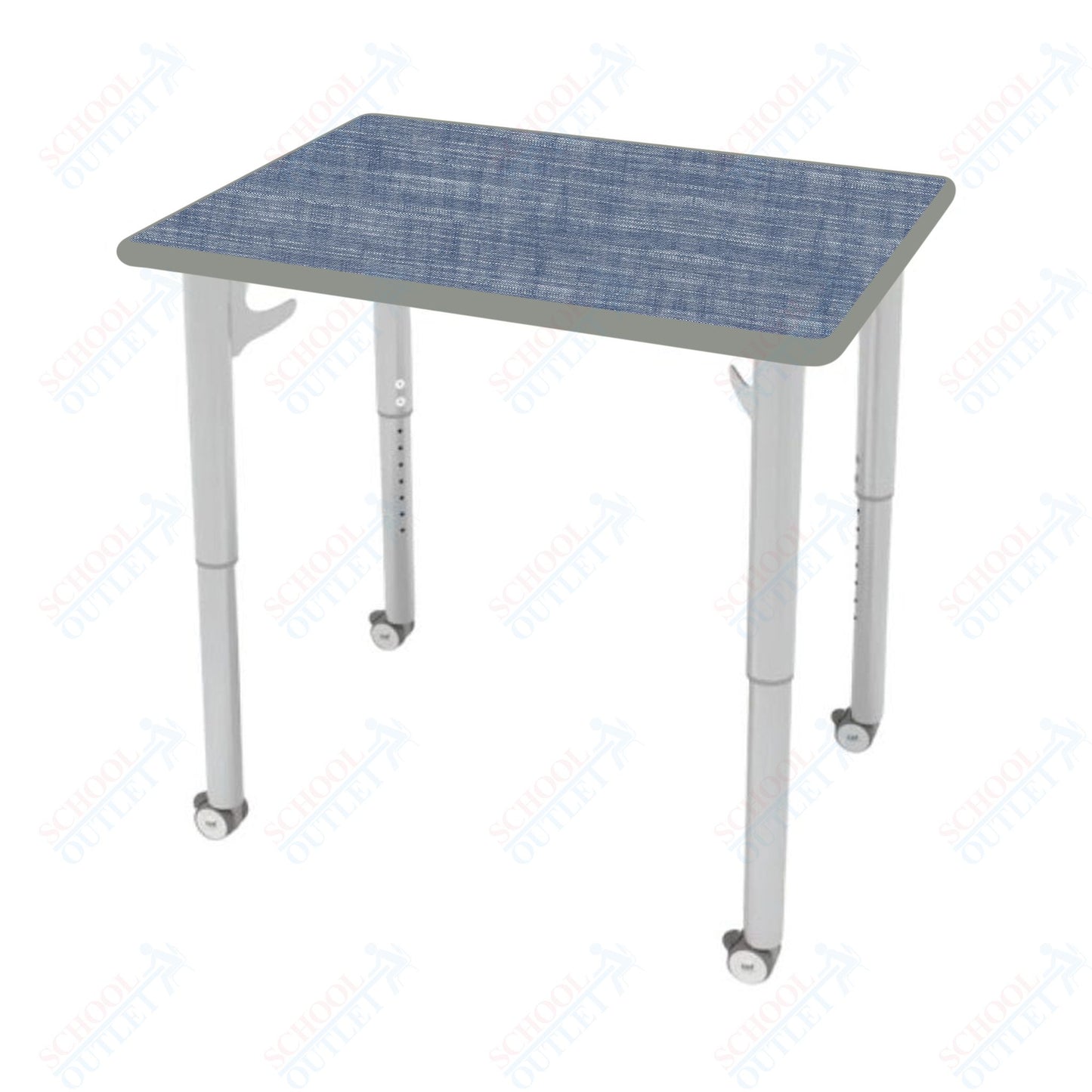 CEF ESTO Rectangle Student Desk 30" x 22" High-Pressure Laminate Top with Colored T-Molding and Adjustable Height Legs