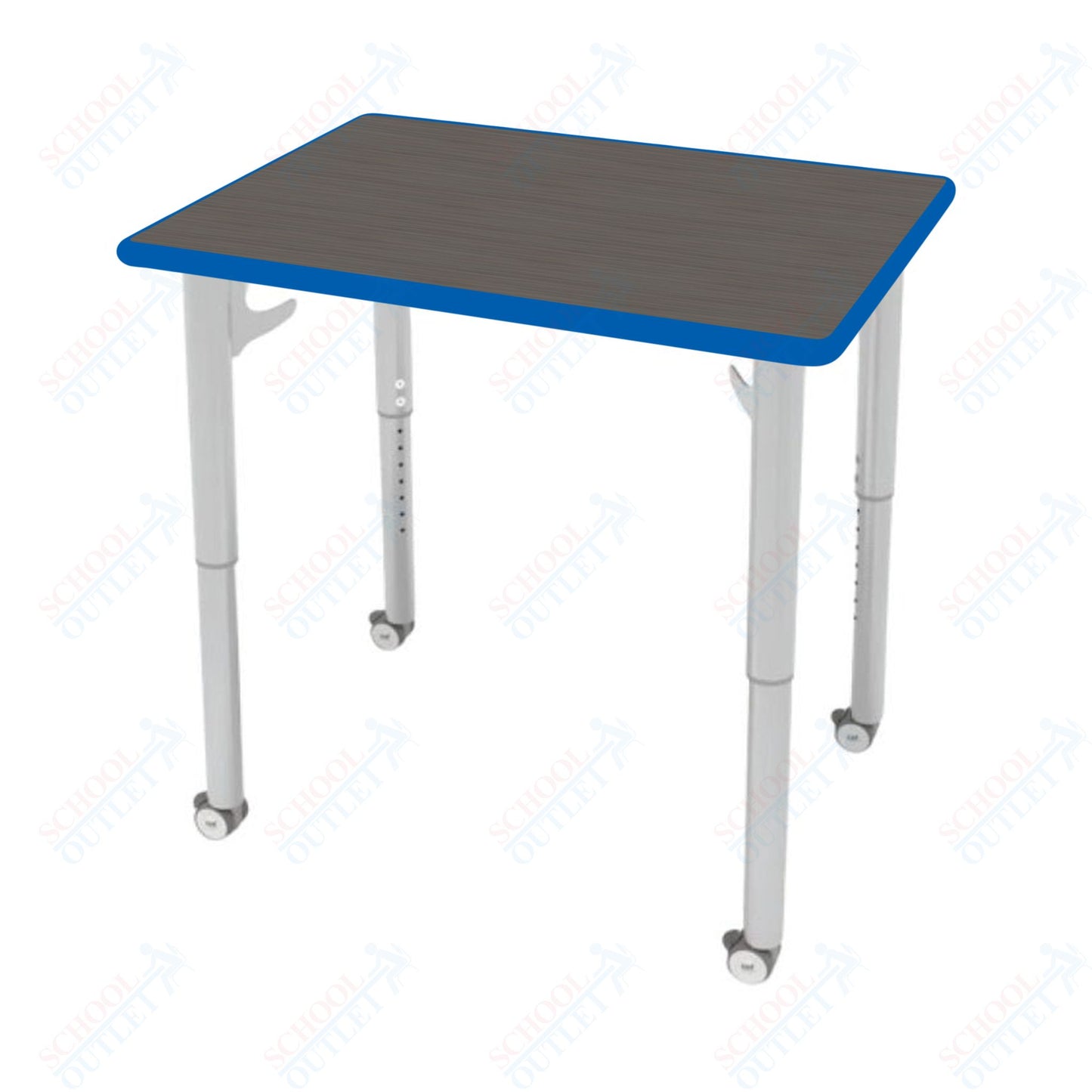 CEF ESTO Rectangle Student Desk 30" x 22" High-Pressure Laminate Top with Colored T-Molding and Adjustable Height Legs