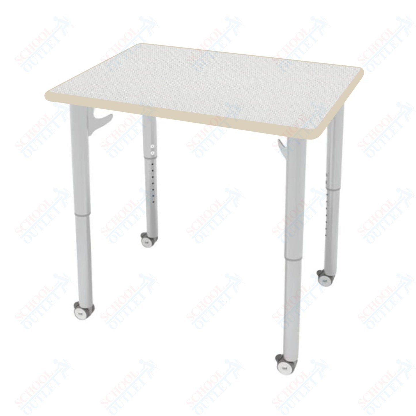 CEF ESTO Rectangle Student Desk 30" x 22" High-Pressure Laminate Top with Colored T-Molding and Adjustable Height Legs