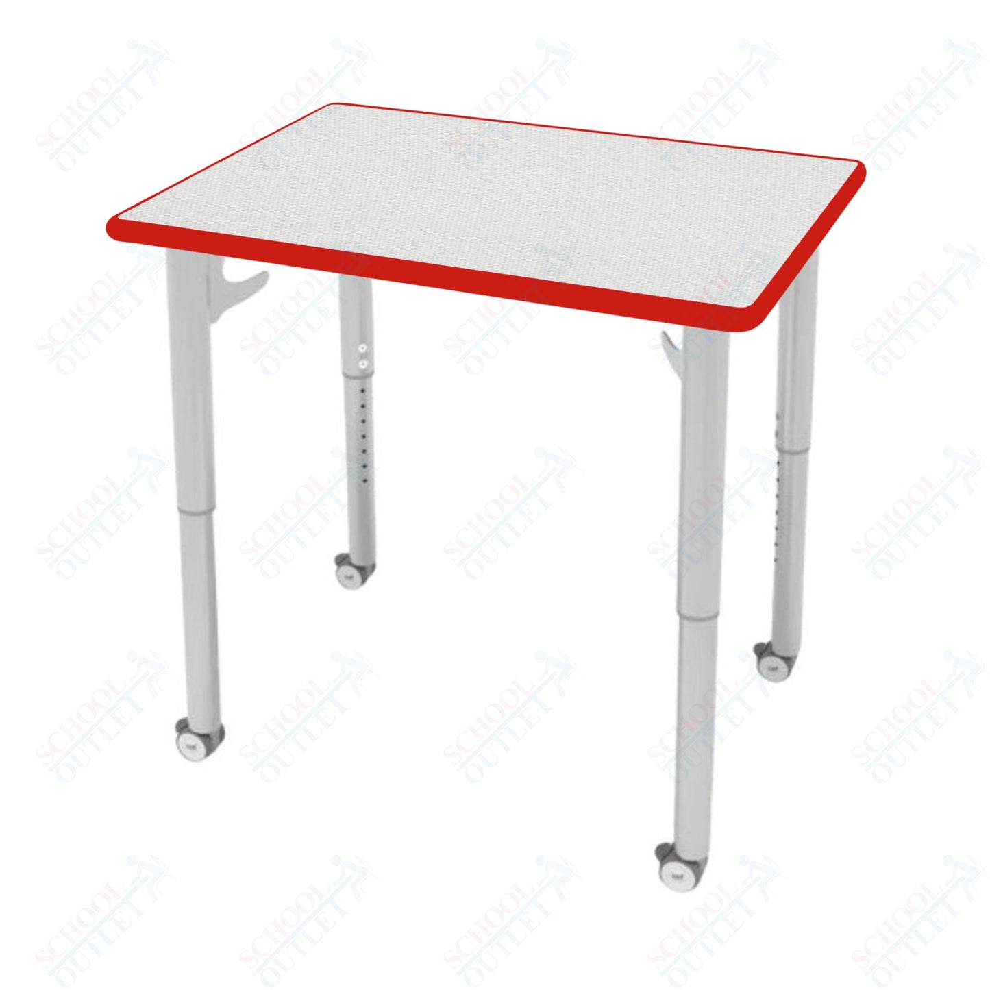 CEF ESTO Rectangle Student Desk 30" x 22" High-Pressure Laminate Top with Colored T-Molding and Adjustable Height Legs