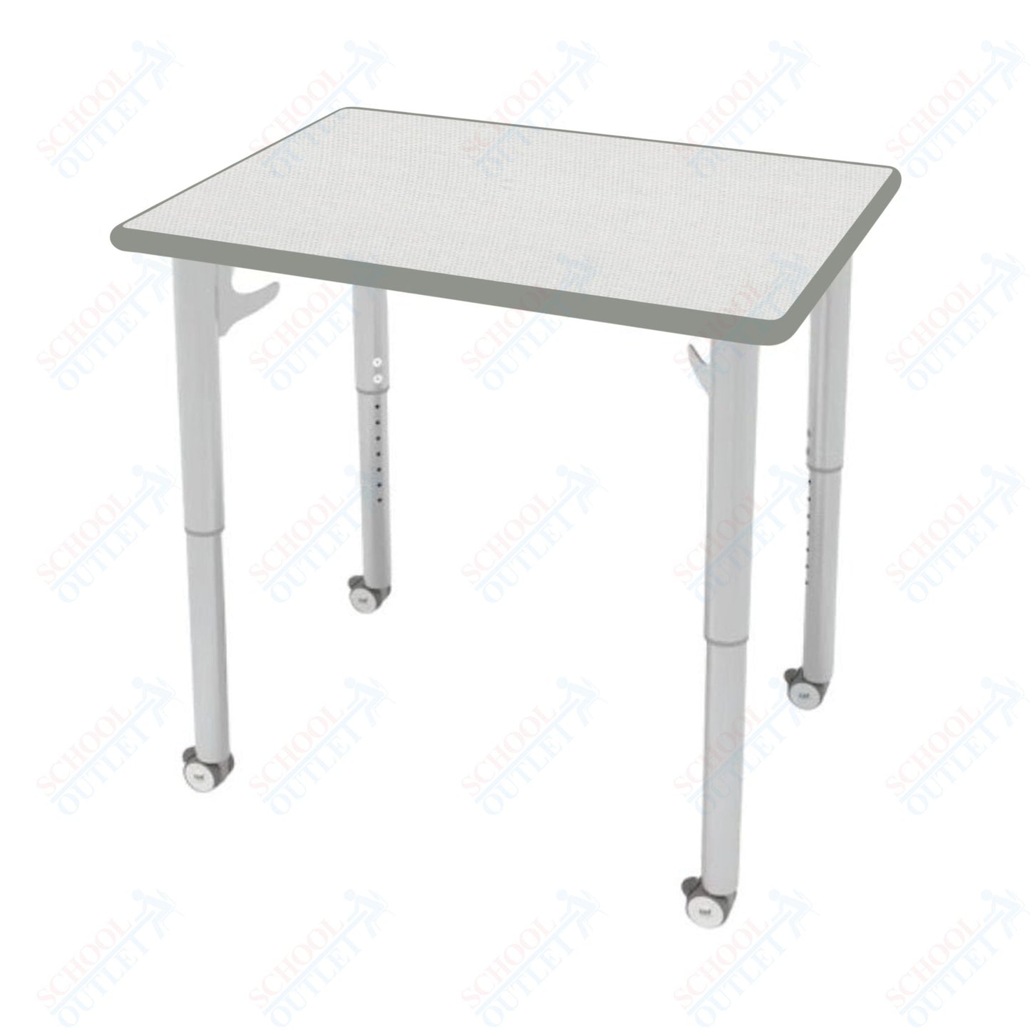 CEF ESTO Rectangle Student Desk 30" x 22" High-Pressure Laminate Top with Colored T-Molding and Adjustable Height Legs