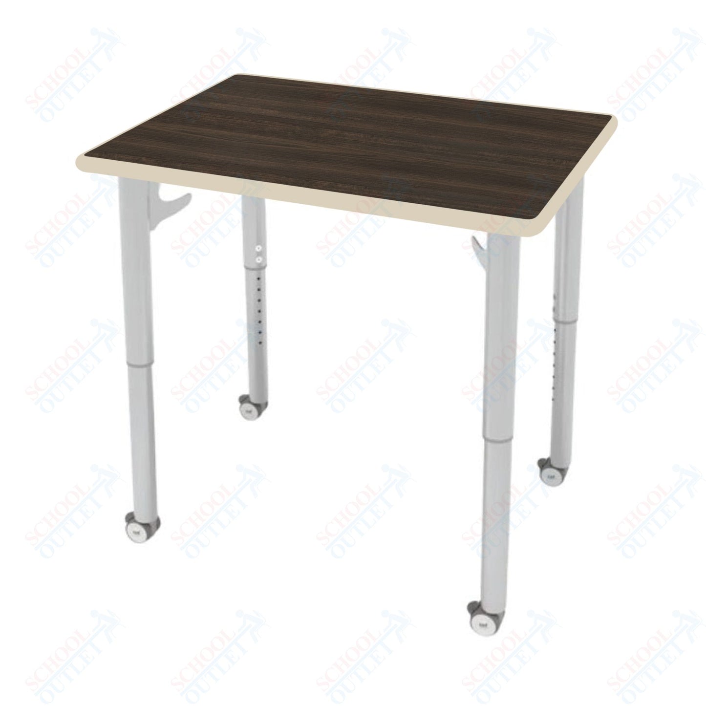 CEF ESTO Rectangle Student Desk 30" x 22" High-Pressure Laminate Top with Colored T-Molding and Adjustable Height Legs