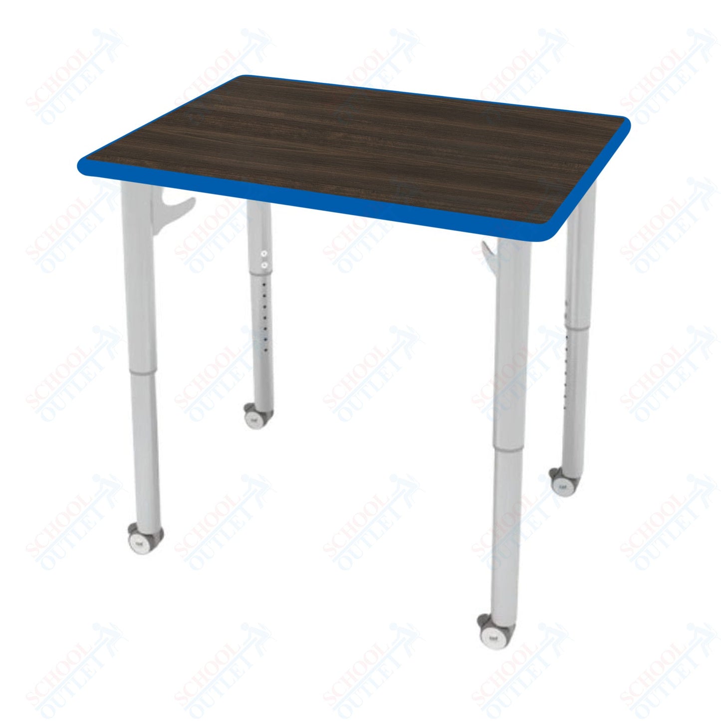 CEF ESTO Rectangle Student Desk 30" x 22" High-Pressure Laminate Top with Colored T-Molding and Adjustable Height Legs