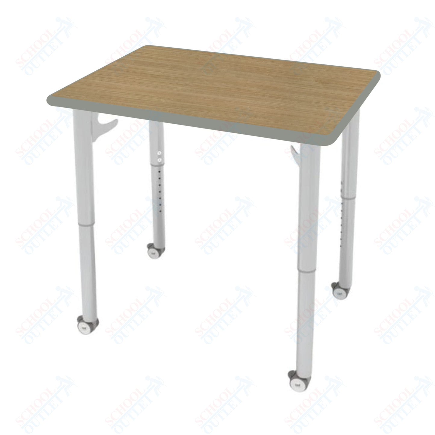 CEF ESTO Rectangle Student Desk 30" x 22" High-Pressure Laminate Top with Colored T-Molding and Adjustable Height Legs