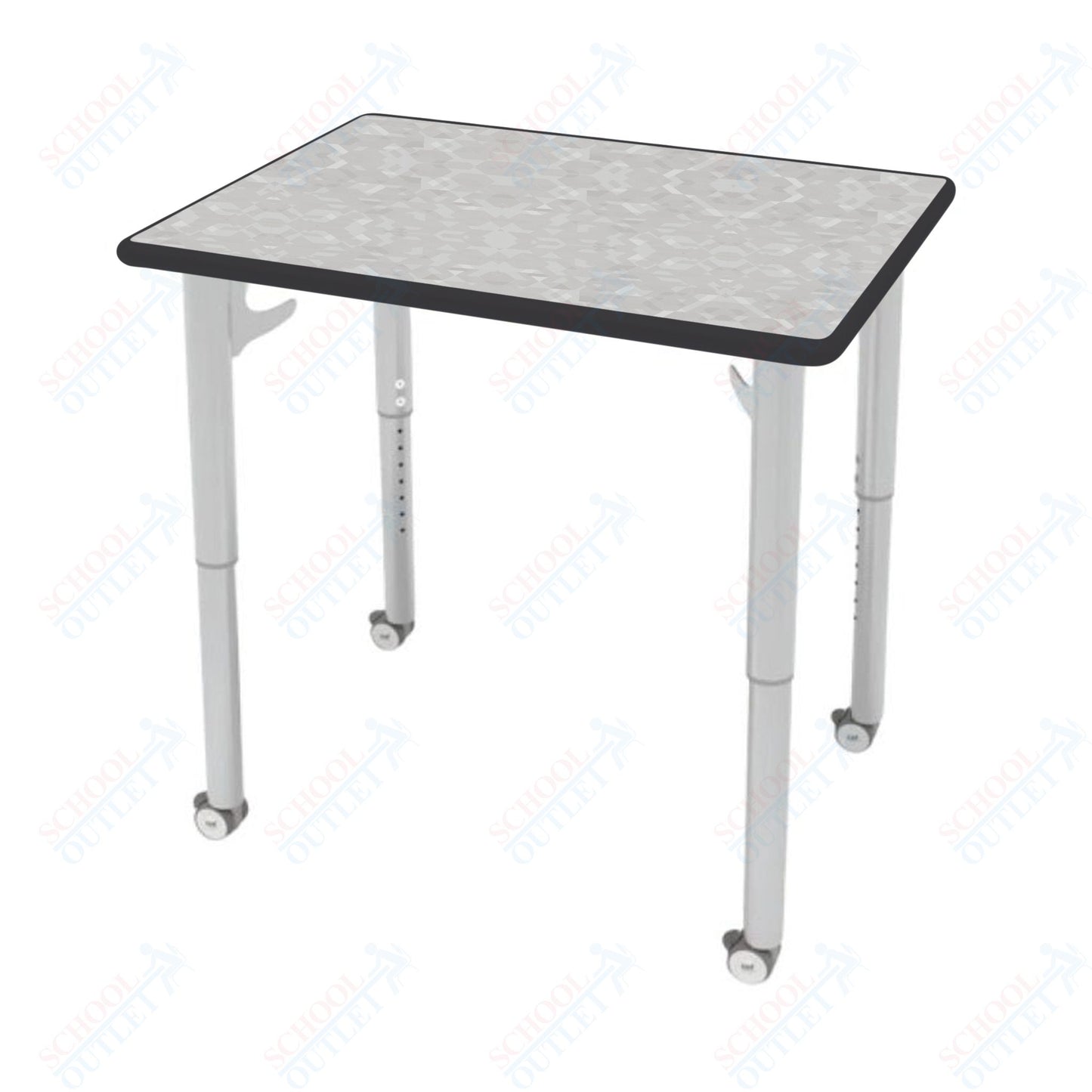 CEF ESTO Rectangle Student Desk 30" x 22" High-Pressure Laminate Top with Colored T-Molding and Adjustable Height Legs