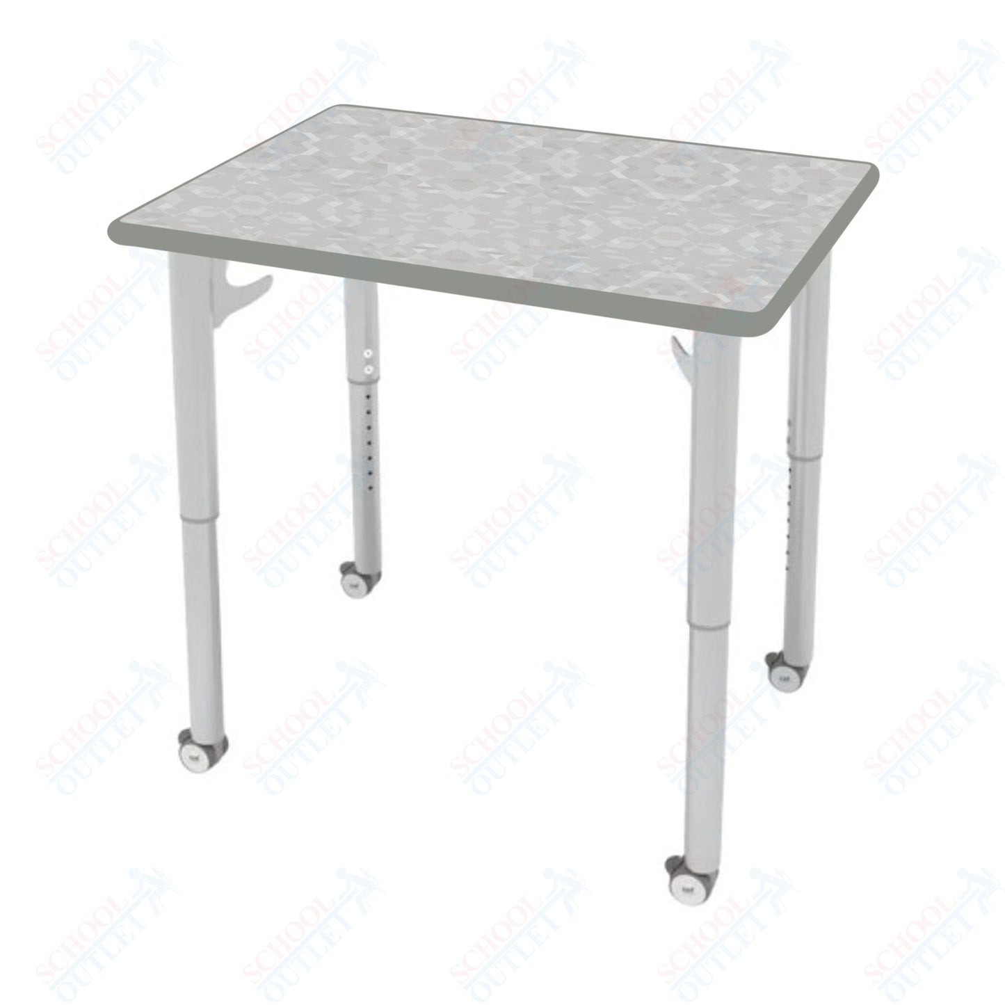 CEF ESTO Rectangle Student Desk 30" x 22" High-Pressure Laminate Top with Colored T-Molding and Adjustable Height Legs