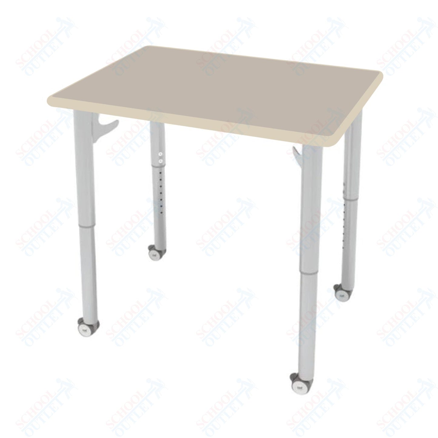 CEF ESTO Rectangle Student Desk 30" x 22" High-Pressure Laminate Top with Colored T-Molding and Adjustable Height Legs