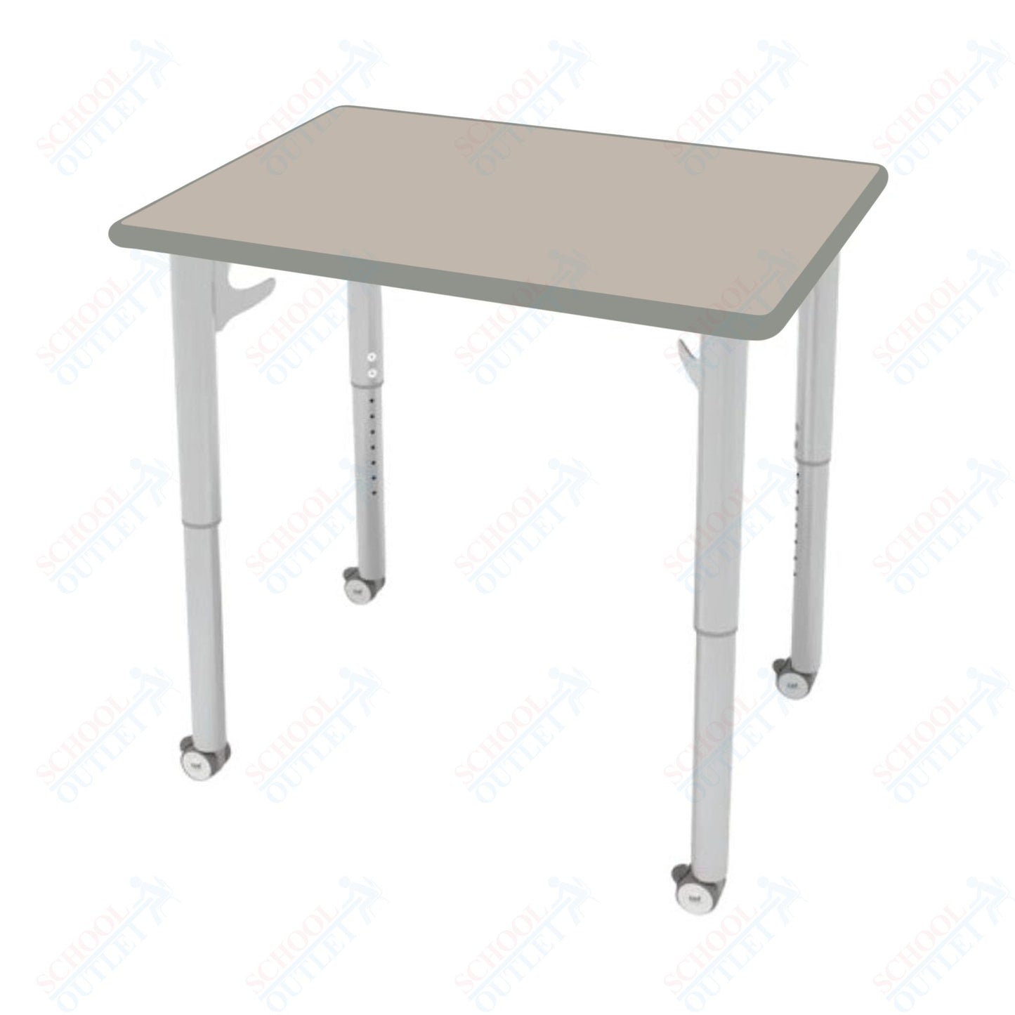 CEF ESTO Rectangle Student Desk 30" x 22" High-Pressure Laminate Top with Colored T-Molding and Adjustable Height Legs