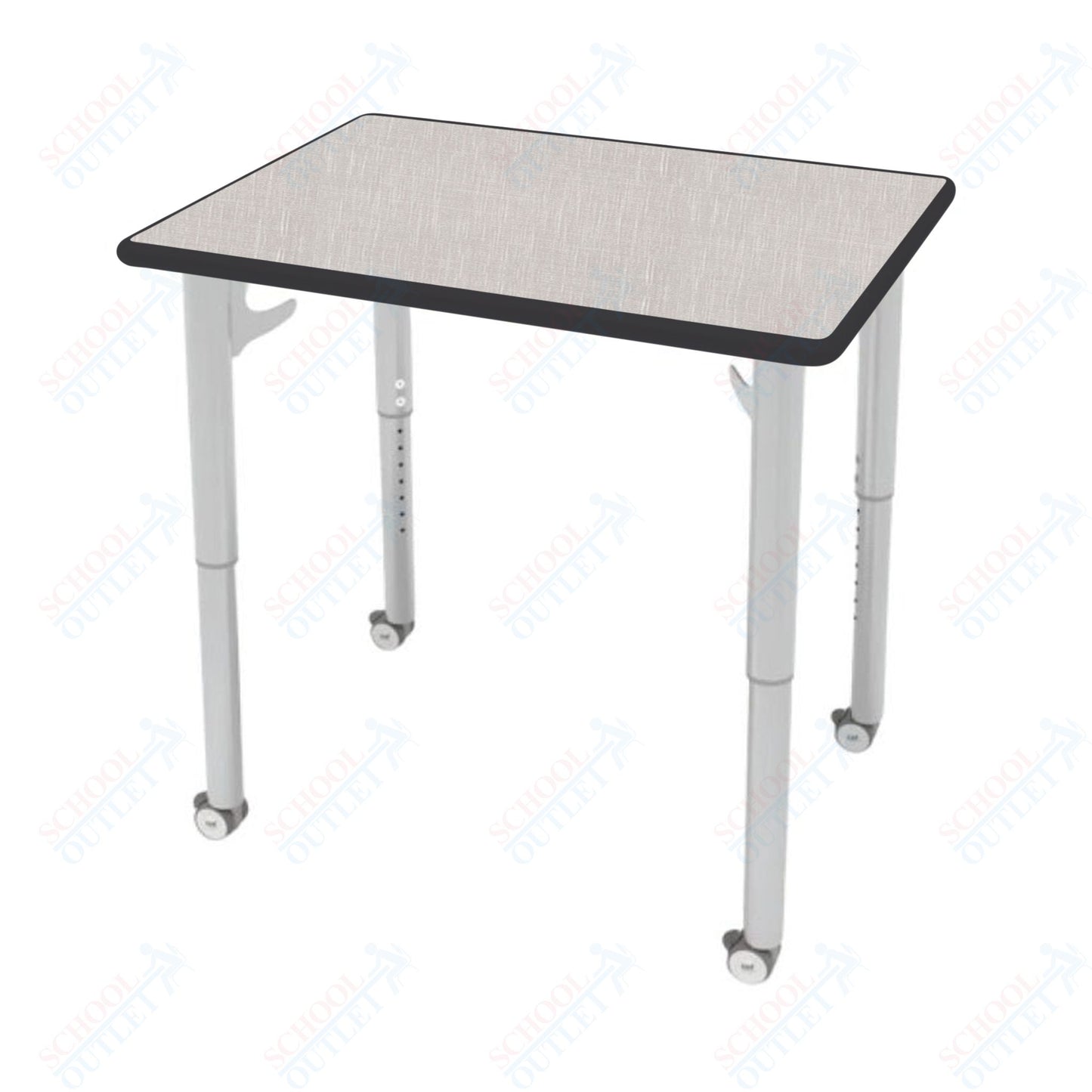 CEF ESTO Rectangle Student Desk 30" x 22" High-Pressure Laminate Top with Colored T-Molding and Adjustable Height Legs