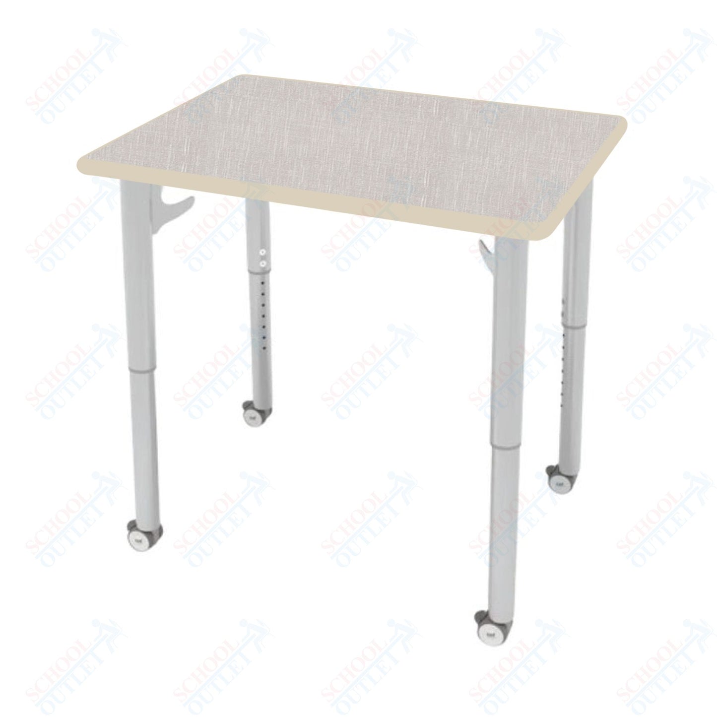 CEF ESTO Rectangle Student Desk 30" x 22" High-Pressure Laminate Top with Colored T-Molding and Adjustable Height Legs