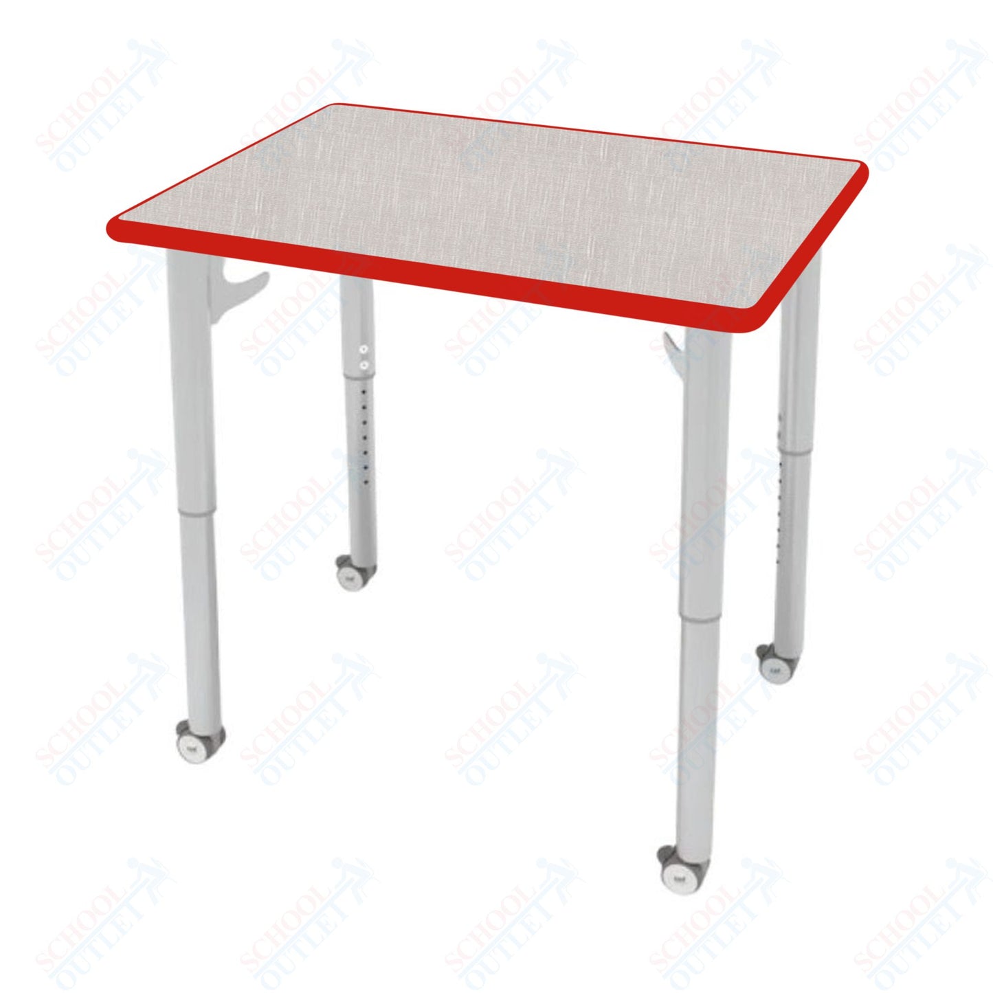 CEF ESTO Rectangle Student Desk 30" x 22" High-Pressure Laminate Top with Colored T-Molding and Adjustable Height Legs