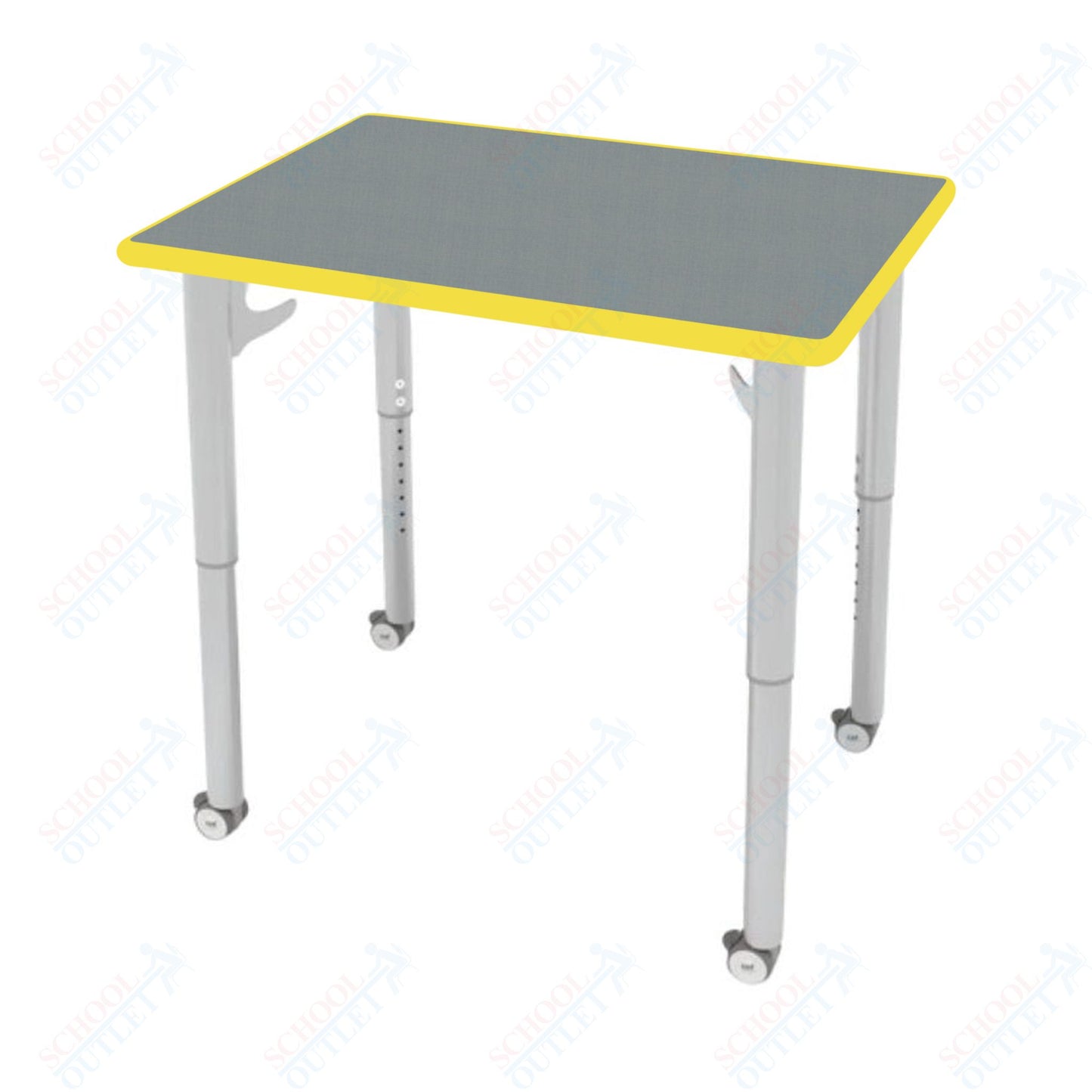 CEF ESTO Rectangle Student Desk 30" x 22" High-Pressure Laminate Top with Colored T-Molding and Adjustable Height Legs