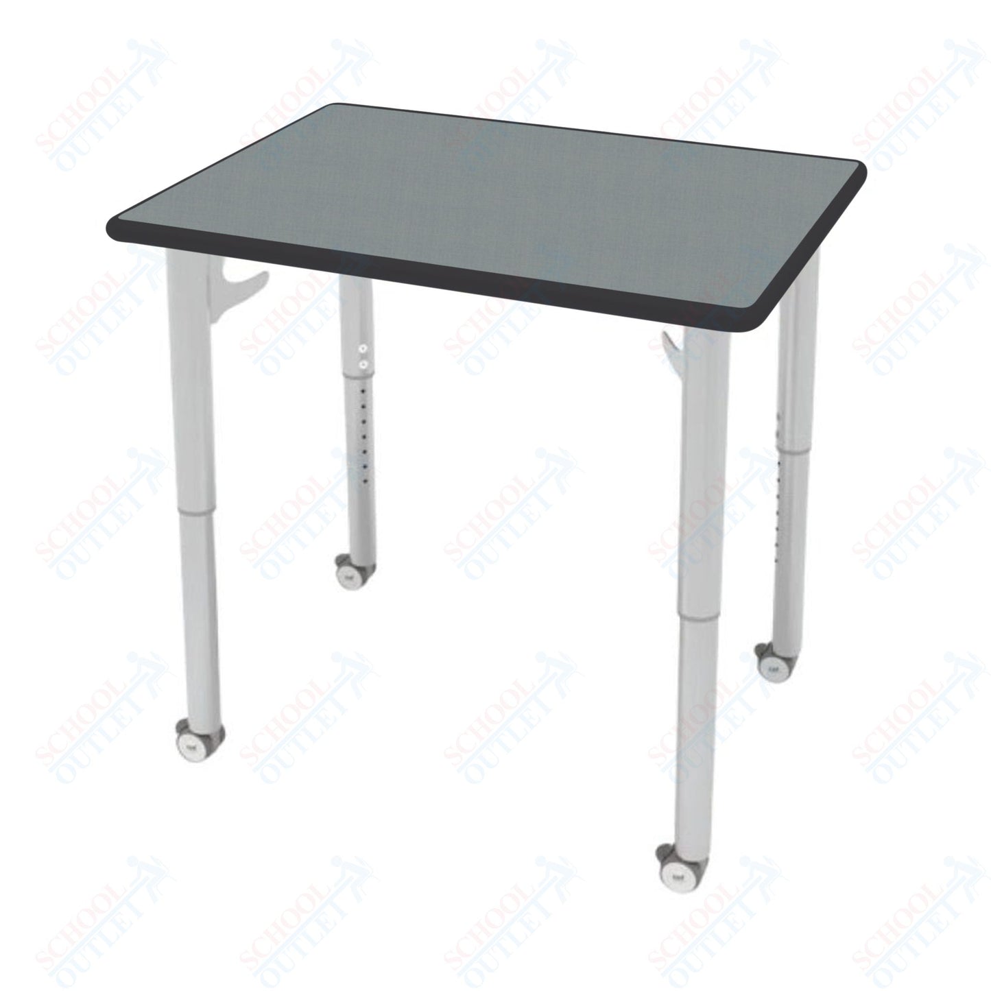 CEF ESTO Rectangle Student Desk 30" x 22" High-Pressure Laminate Top with Colored T-Molding and Adjustable Height Legs