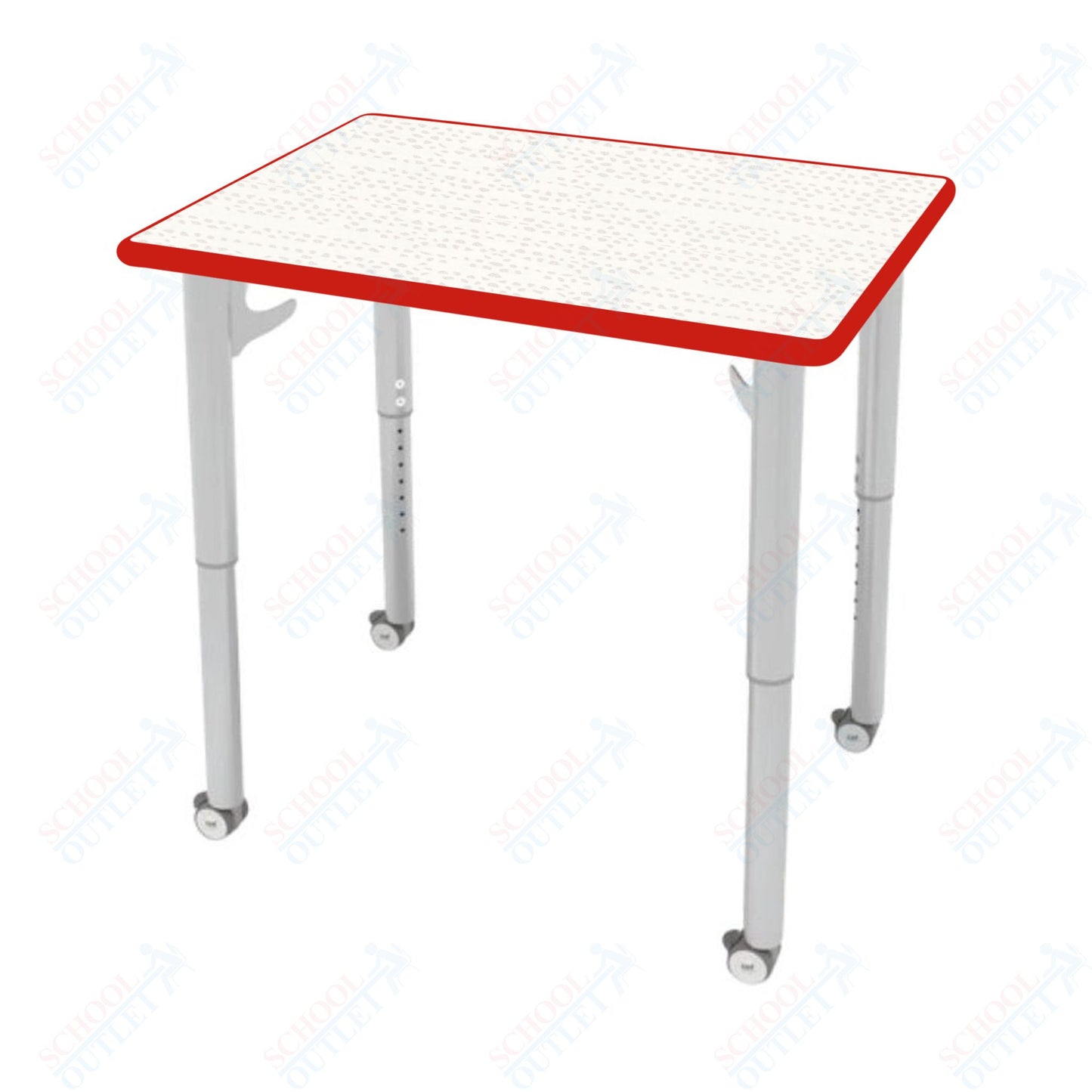 CEF ESTO Rectangle Student Desk 30" x 22" High-Pressure Laminate Top with Colored T-Molding and Adjustable Height Legs