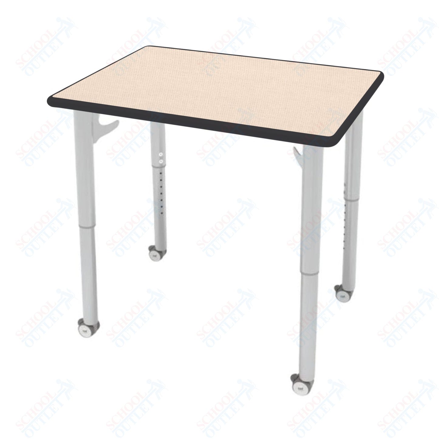 CEF ESTO Rectangle Student Desk 30" x 22" High-Pressure Laminate Top with Colored T-Molding and Adjustable Height Legs