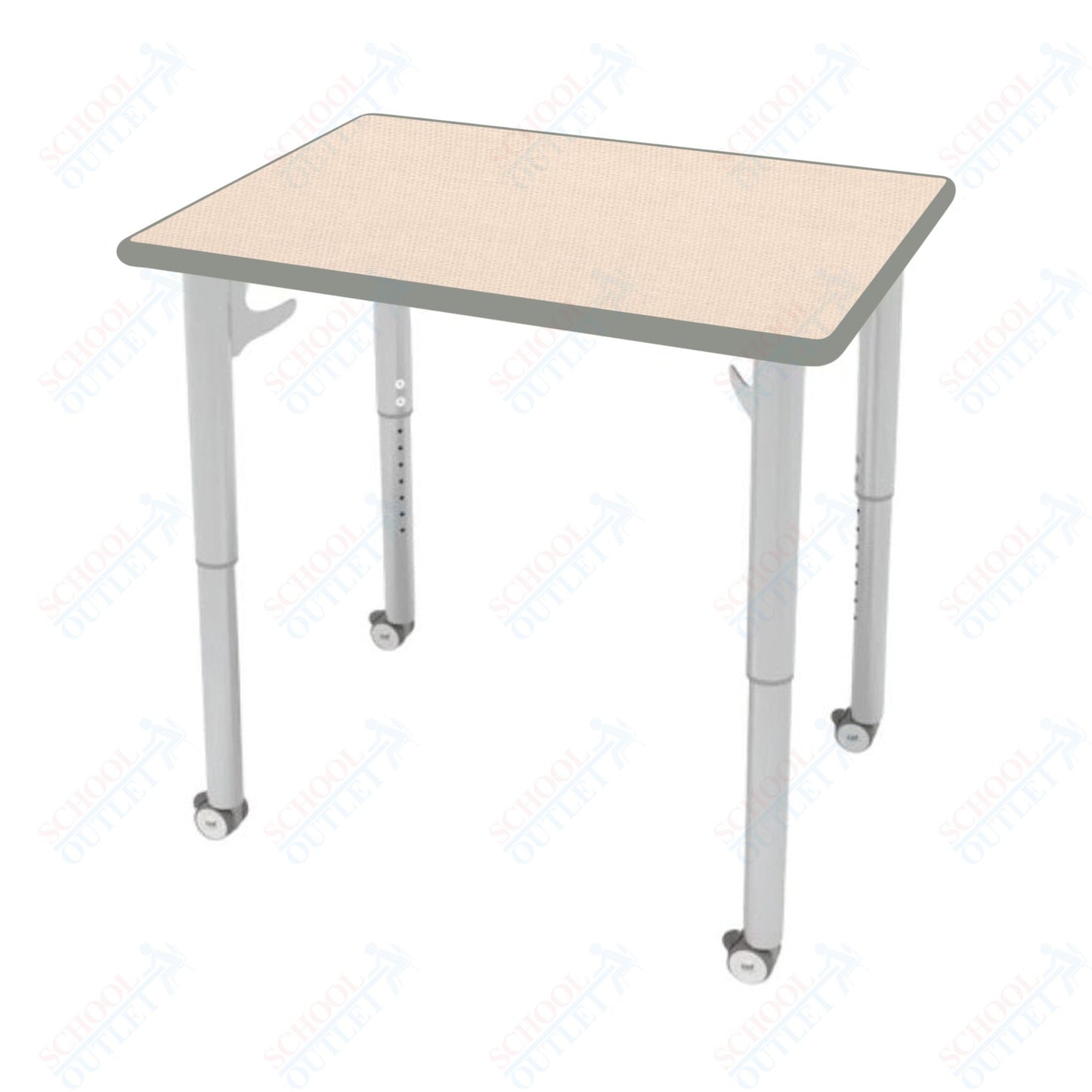 CEF ESTO Rectangle Student Desk 30" x 22" High-Pressure Laminate Top with Colored T-Molding and Adjustable Height Legs