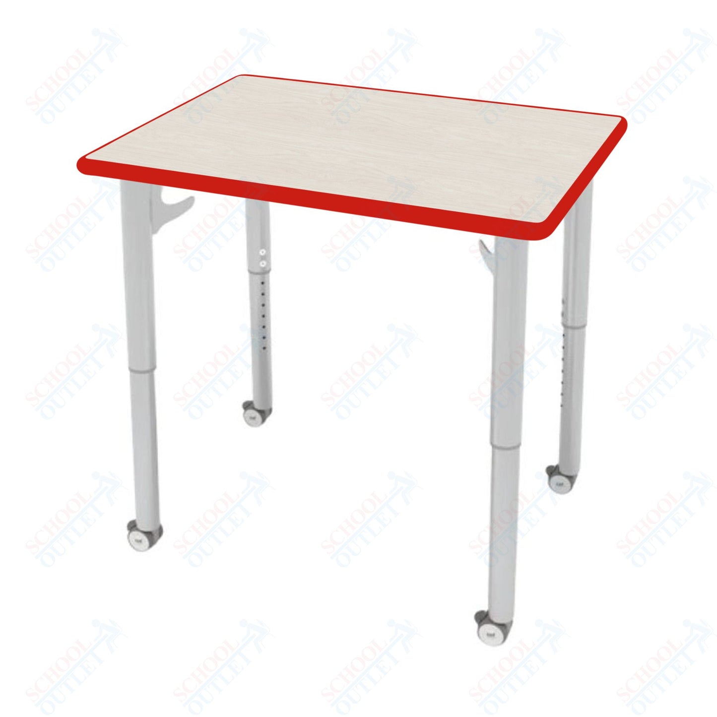 CEF ESTO Rectangle Student Desk 30" x 22" High-Pressure Laminate Top with Colored T-Molding and Adjustable Height Legs