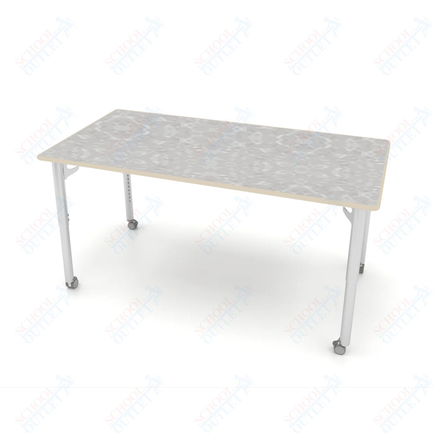 CEF ESTO Table 65.5" x 34" HPL on Particle Board w/ T-Molding Top and Adjustable Height Legs